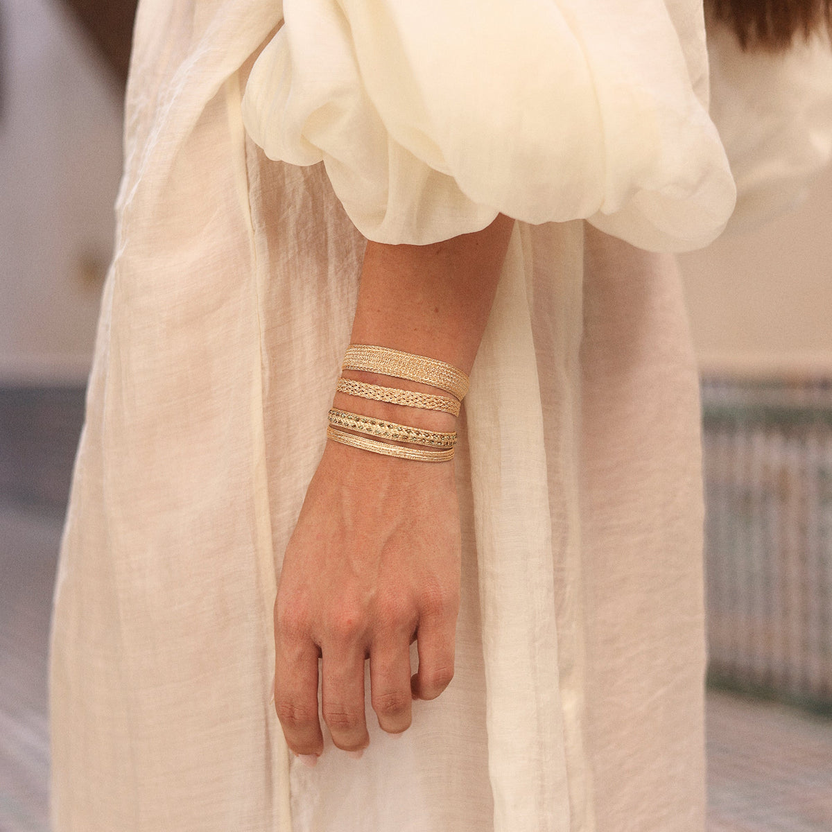 Louza nº2 Bracelet in Peach Pistachio Chestnut