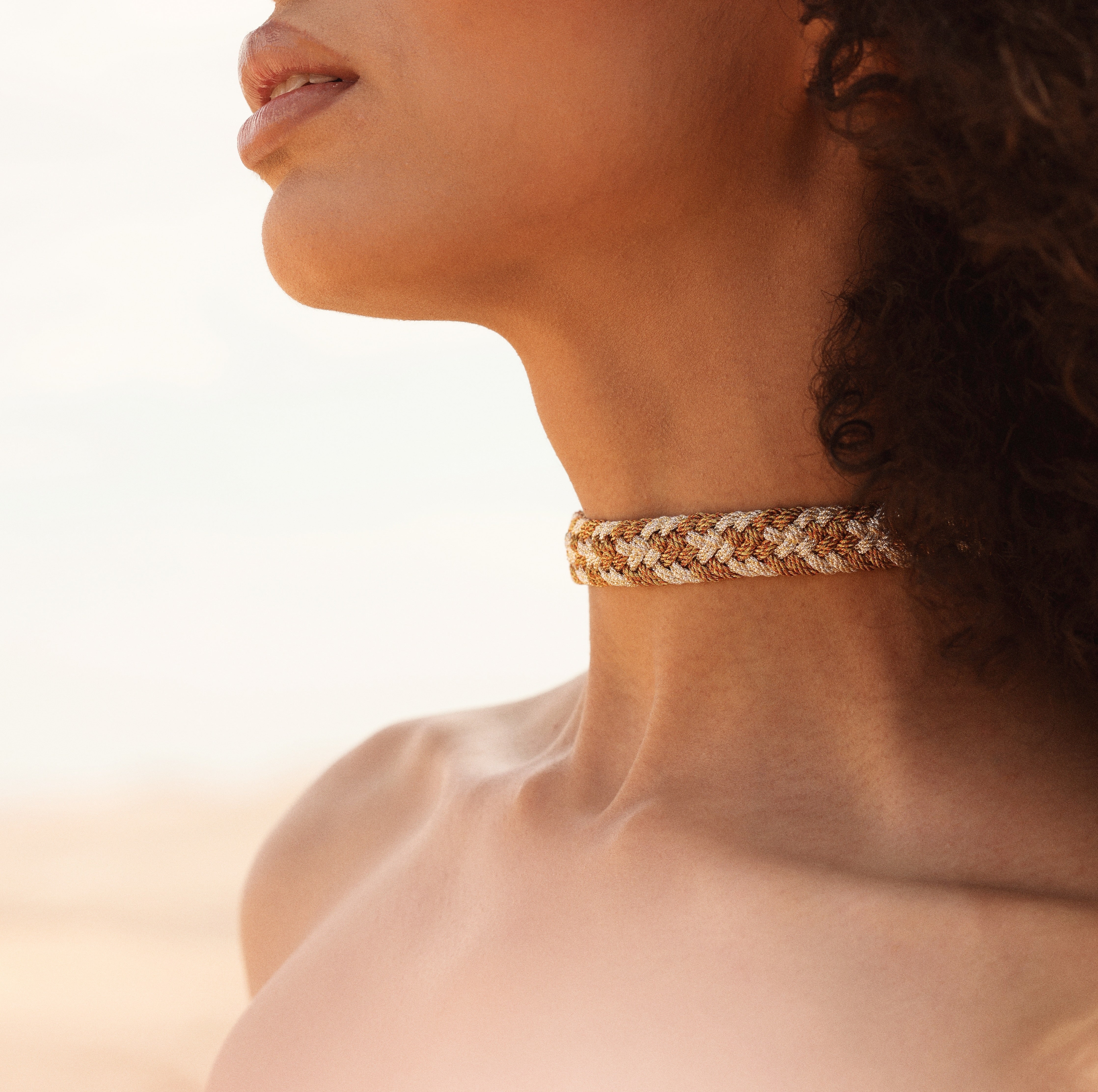 Zena II Choker in Gold & Silver Ginger