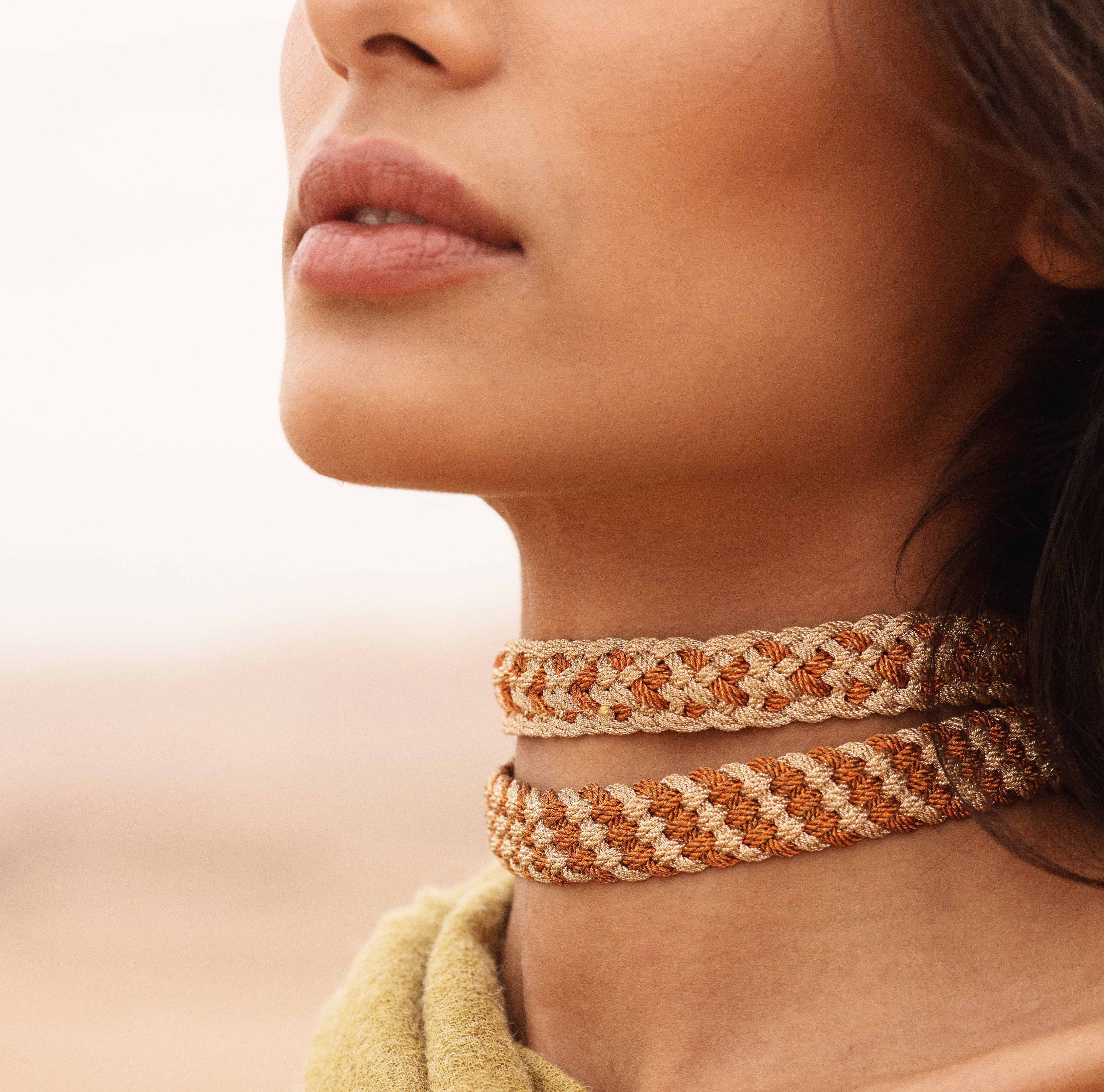 Izem n°2 Choker in Rose Gold Toffee