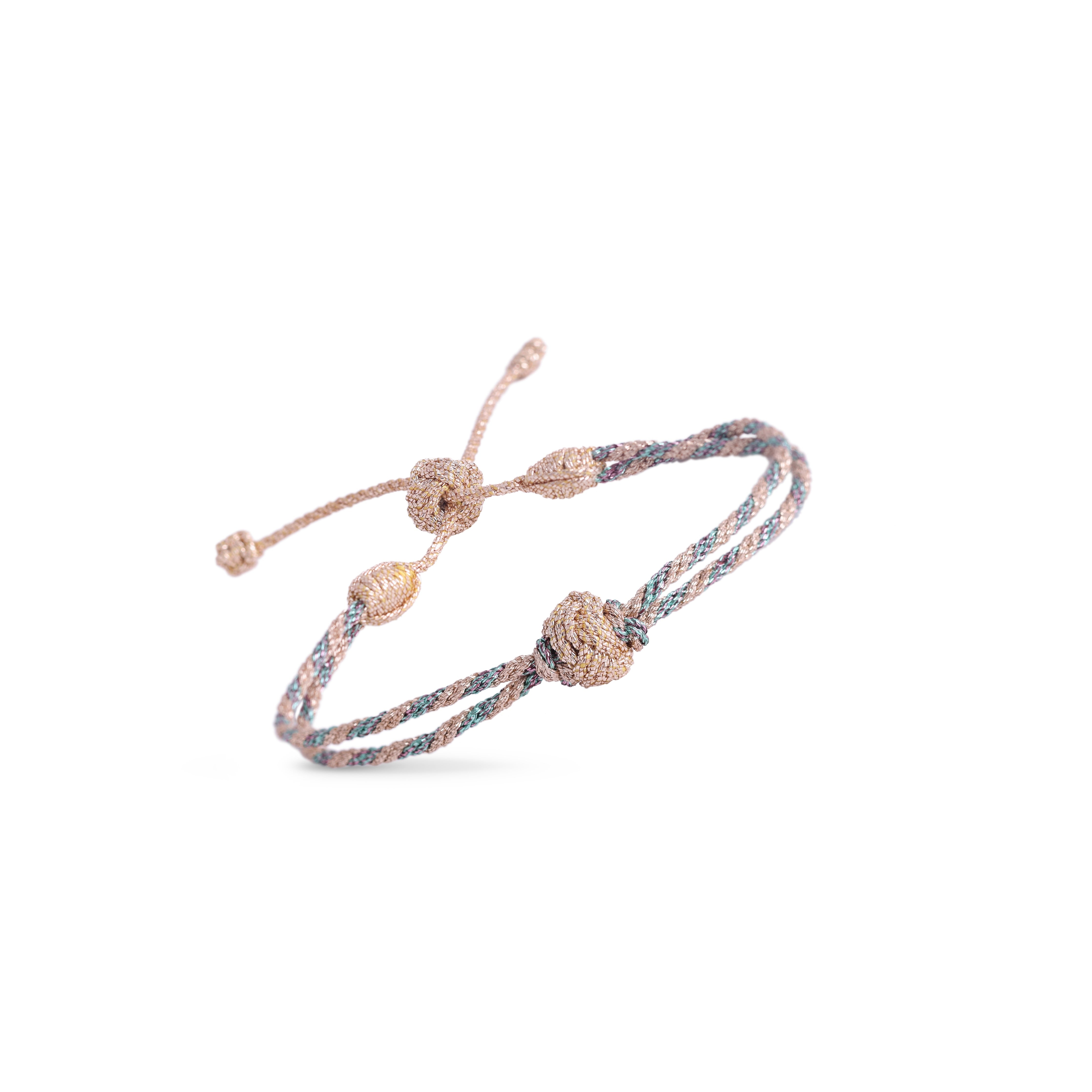 Akad n°2 Bracelet in Rose Gold Jade Mauve