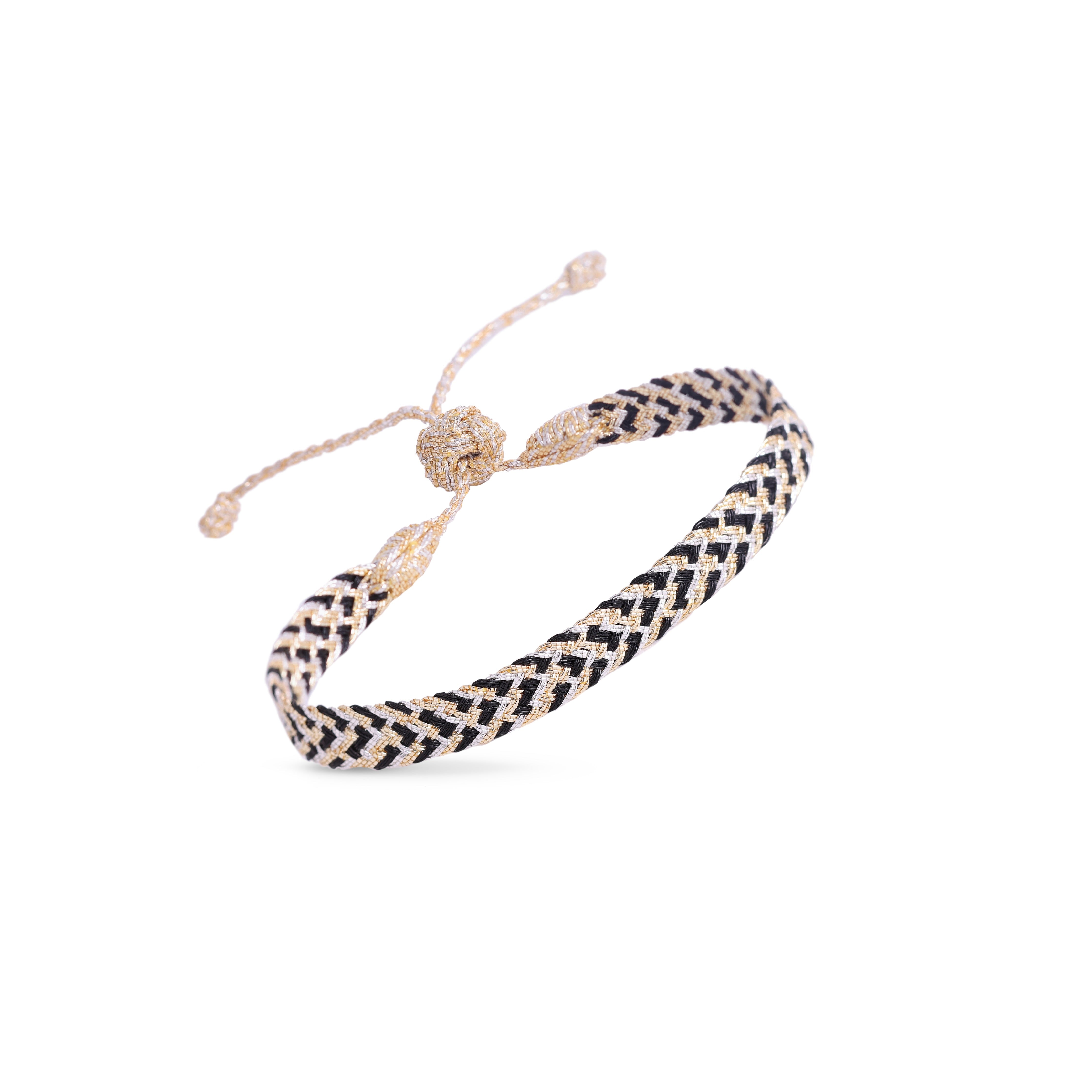 Ania n°2 Bracelet in Peach & Silver Ebony