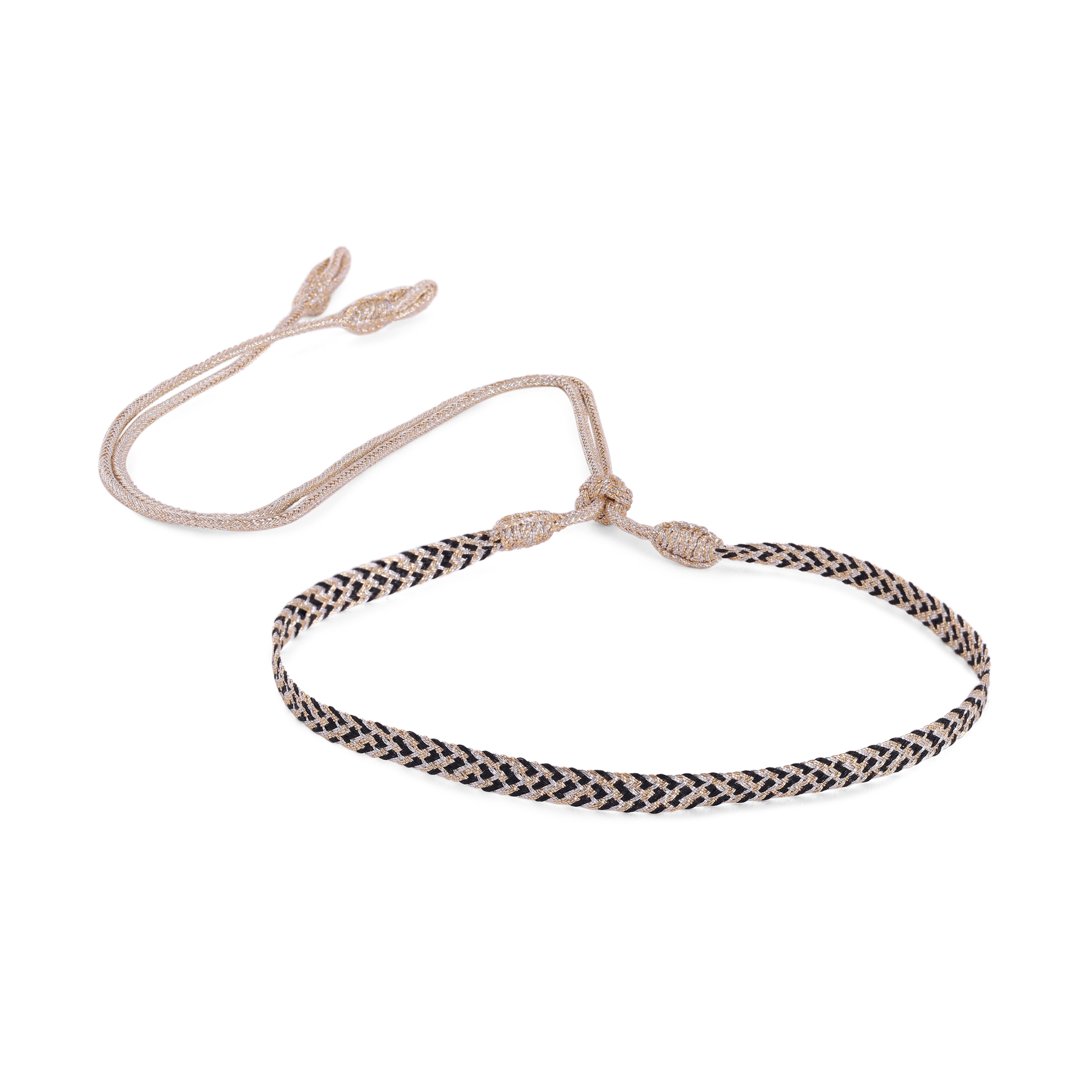 Ania n°2 Choker in Gold & Silver Ebony