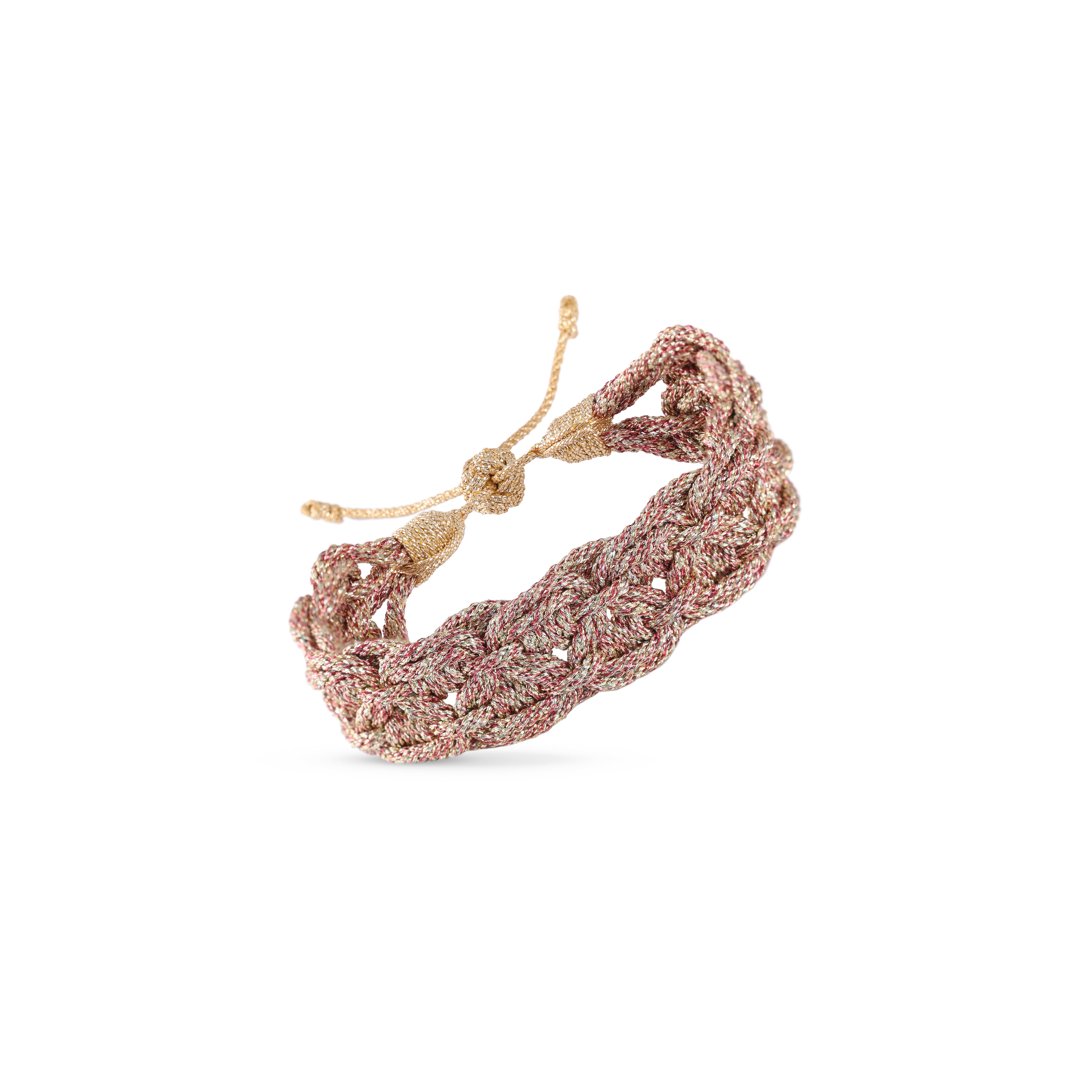 Arae nº1 Bracelet in Gold Almond Brick Red