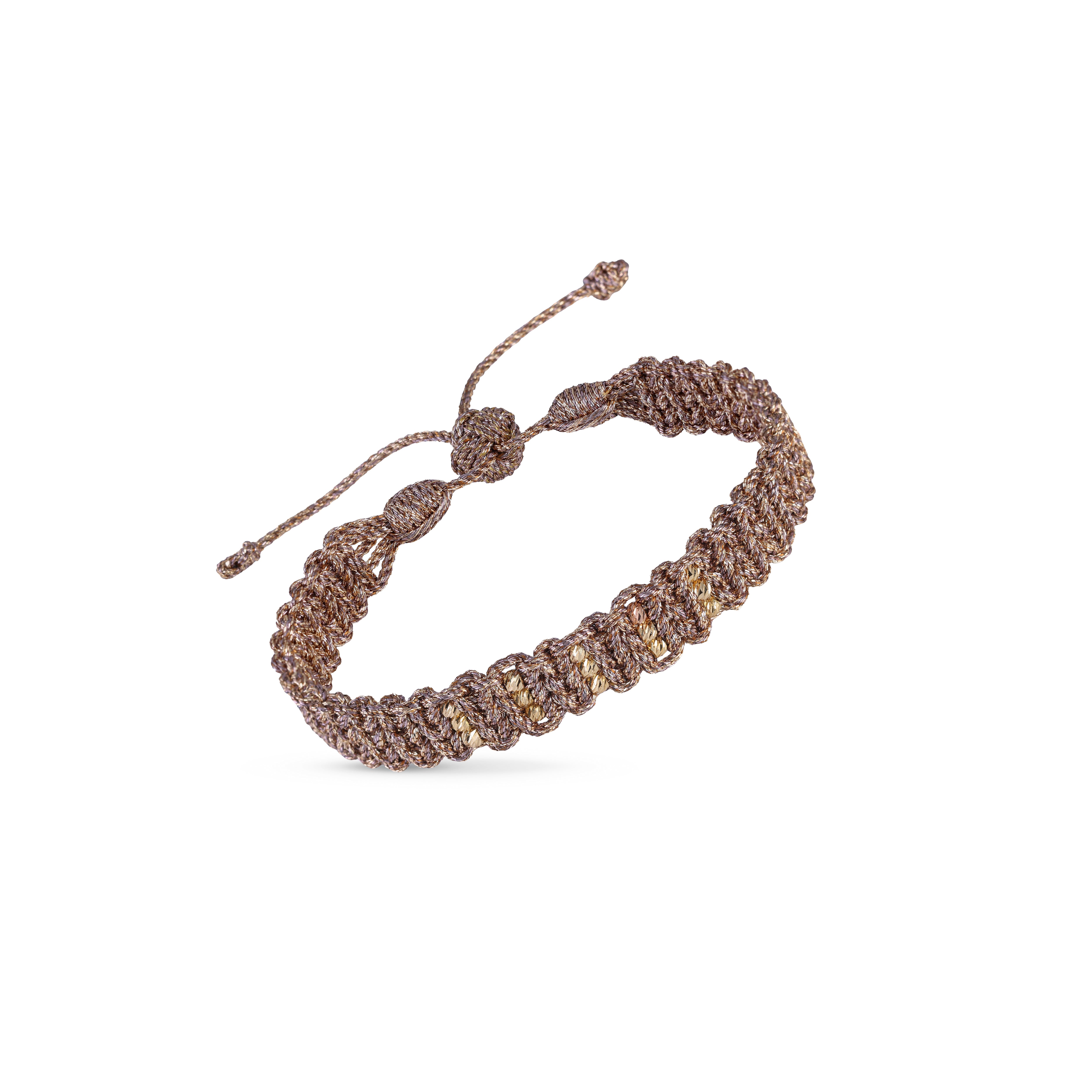 Aria nº2 bracelet in Silver Mocha Mousse w/18k Gold