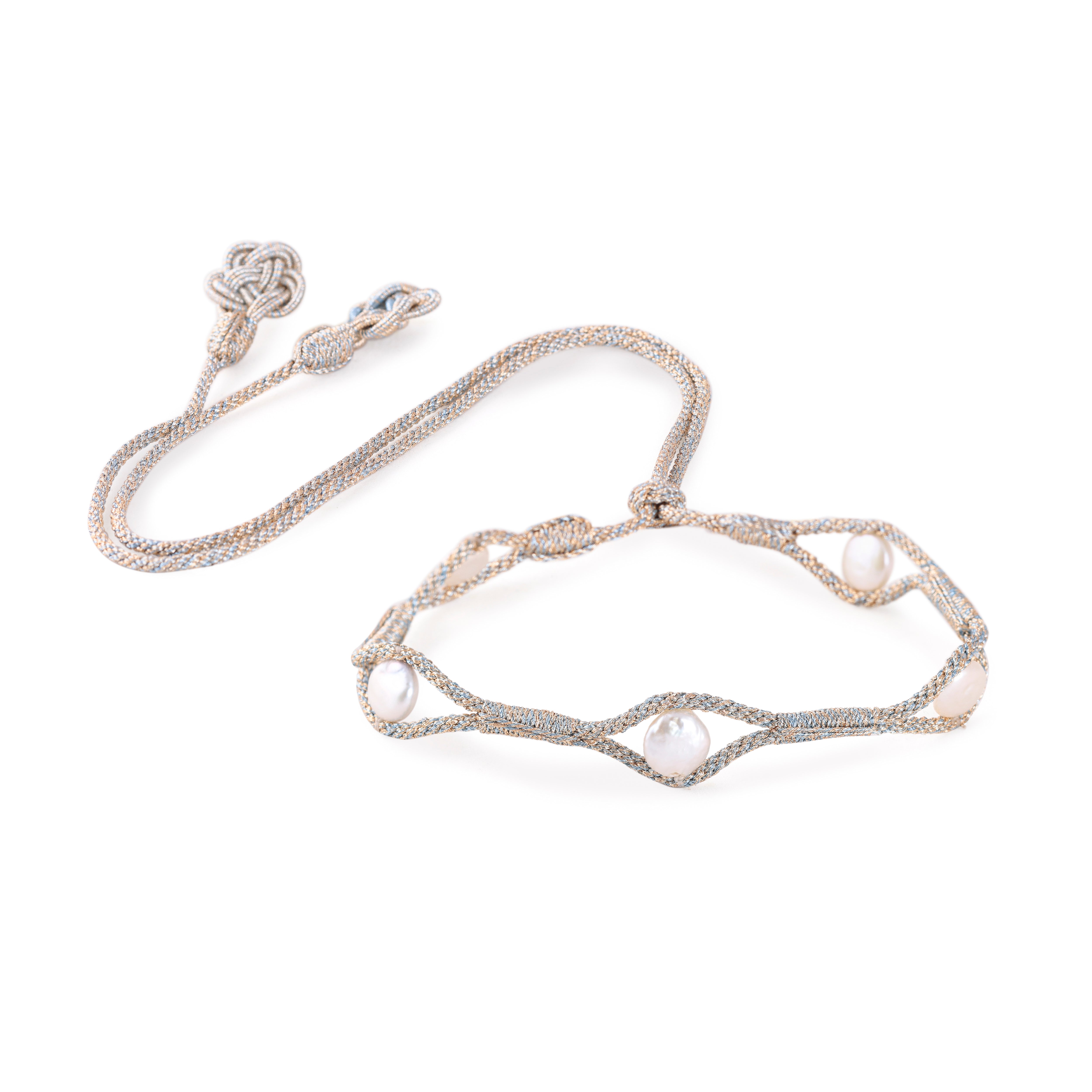 Aynara nº1 Choker in Peach Powder Blue