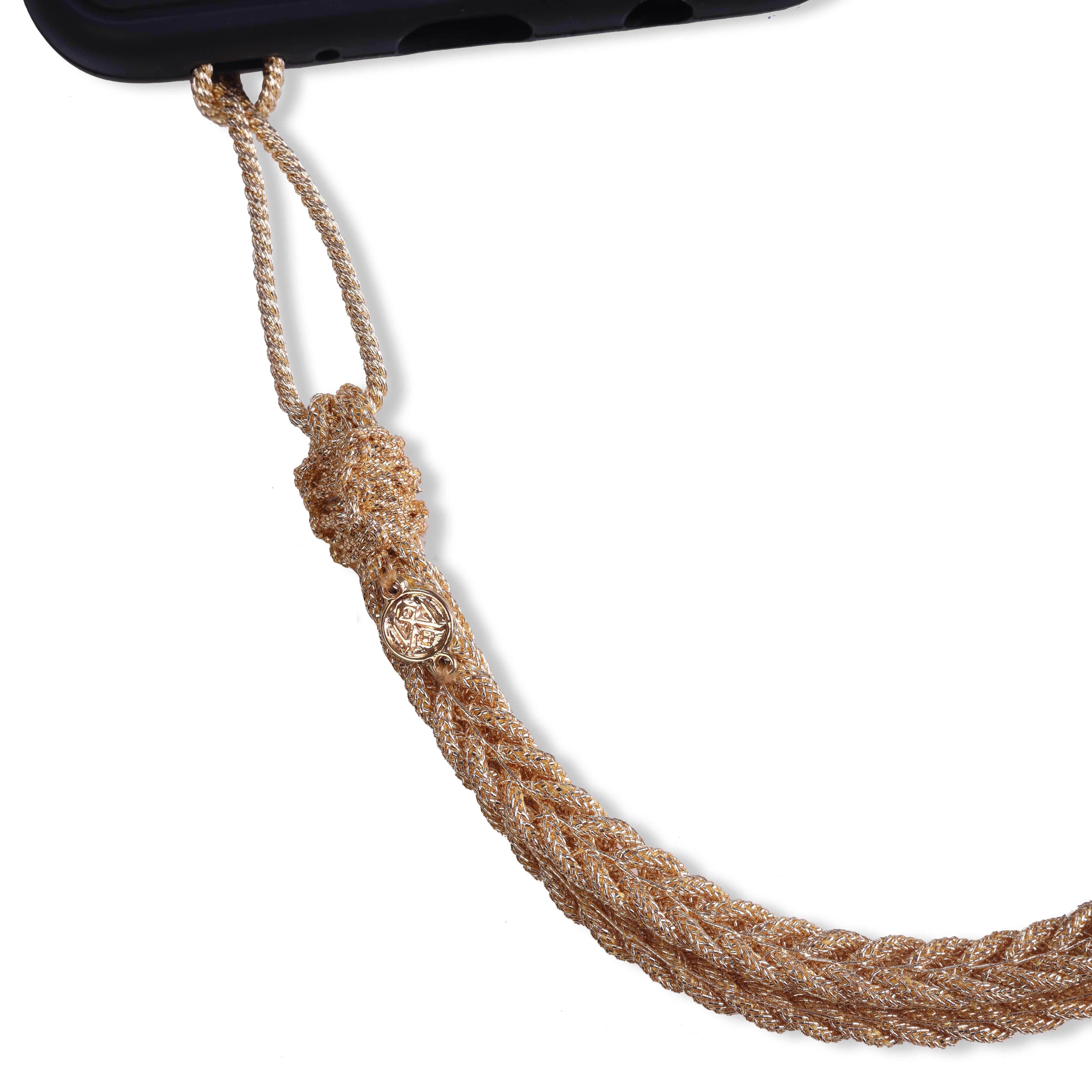 Braided Phone Strap in Gold