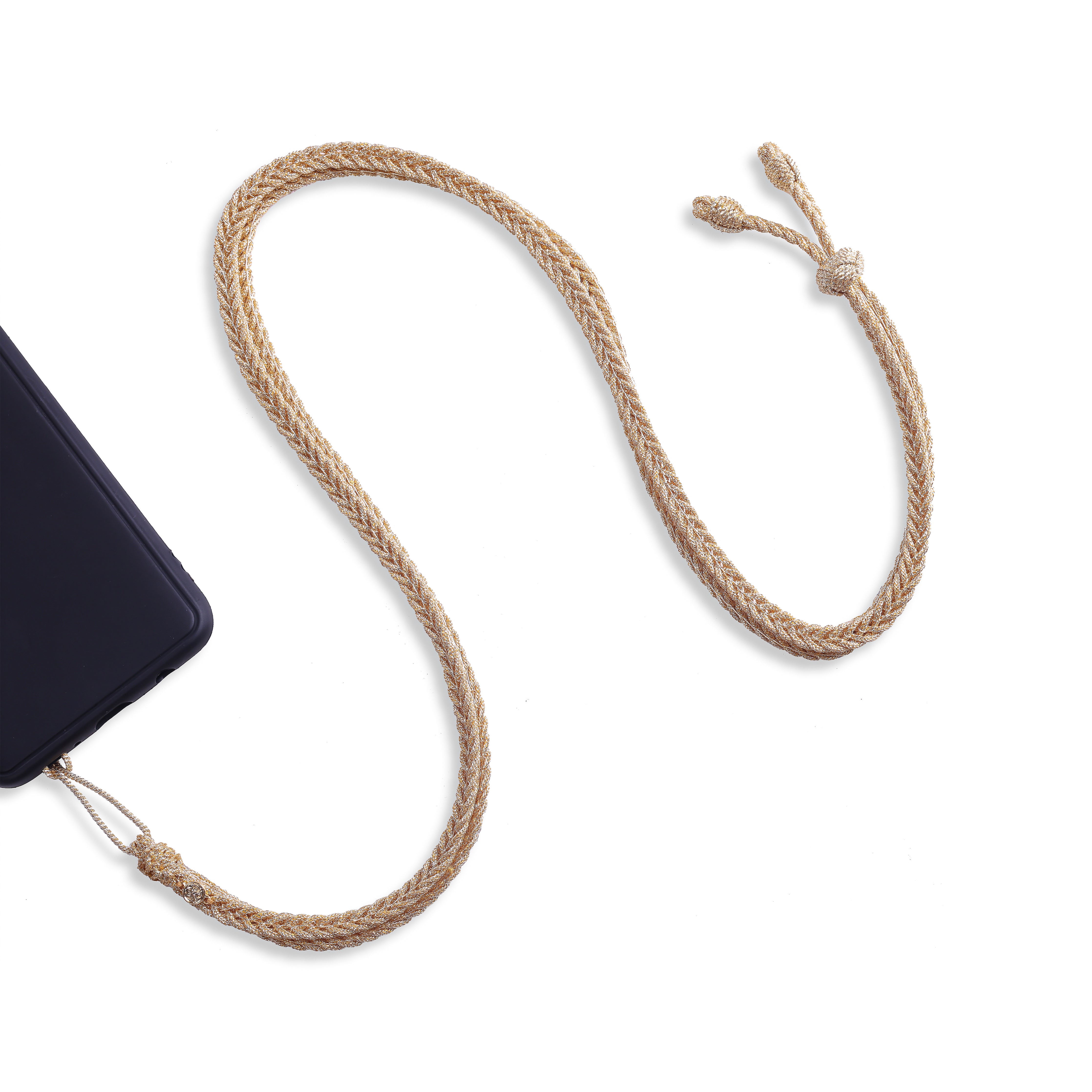 Braided Phone Strap in Gold