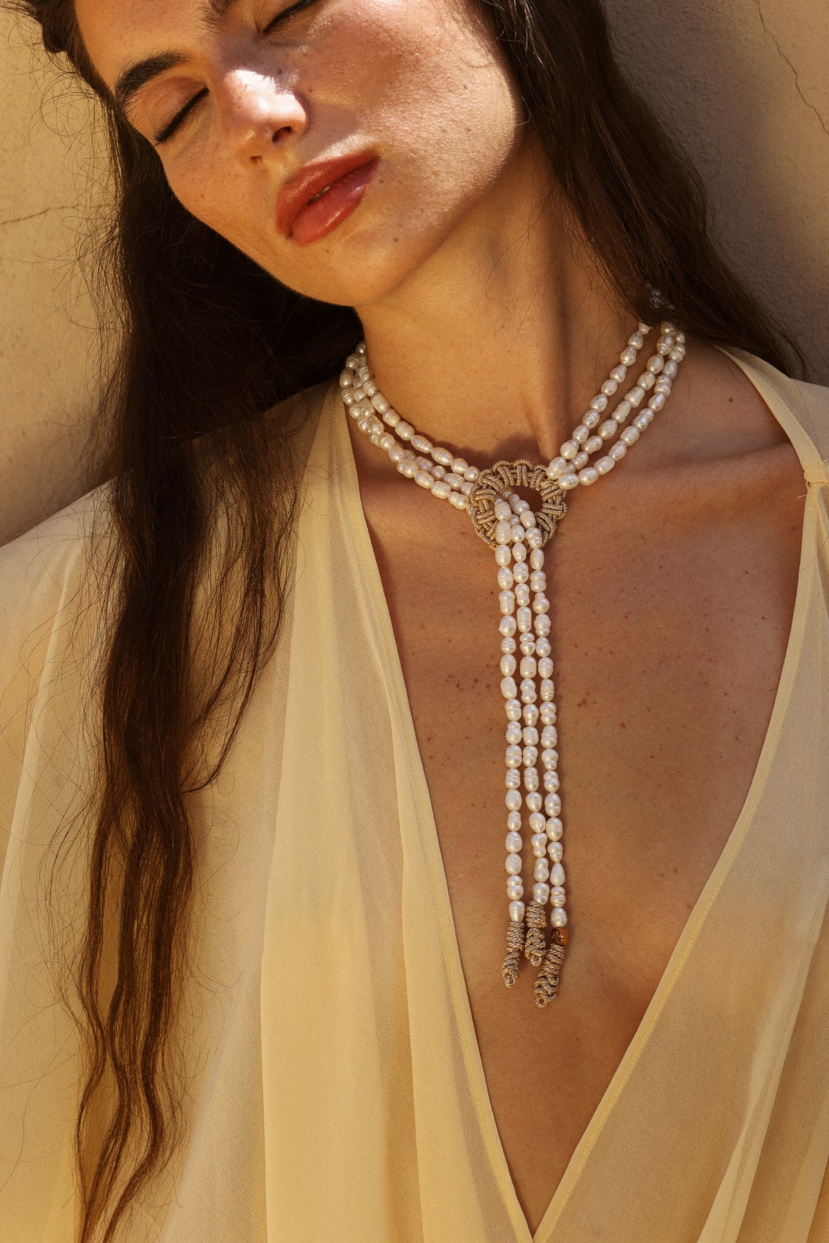 Maxi Halo Necklace in Rose Gold w/ Joher