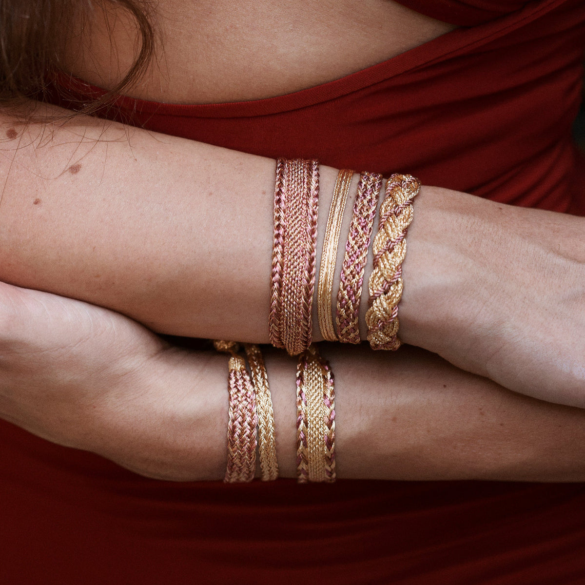 Noor nº2 Bracelet in Peach Muted Terracotta