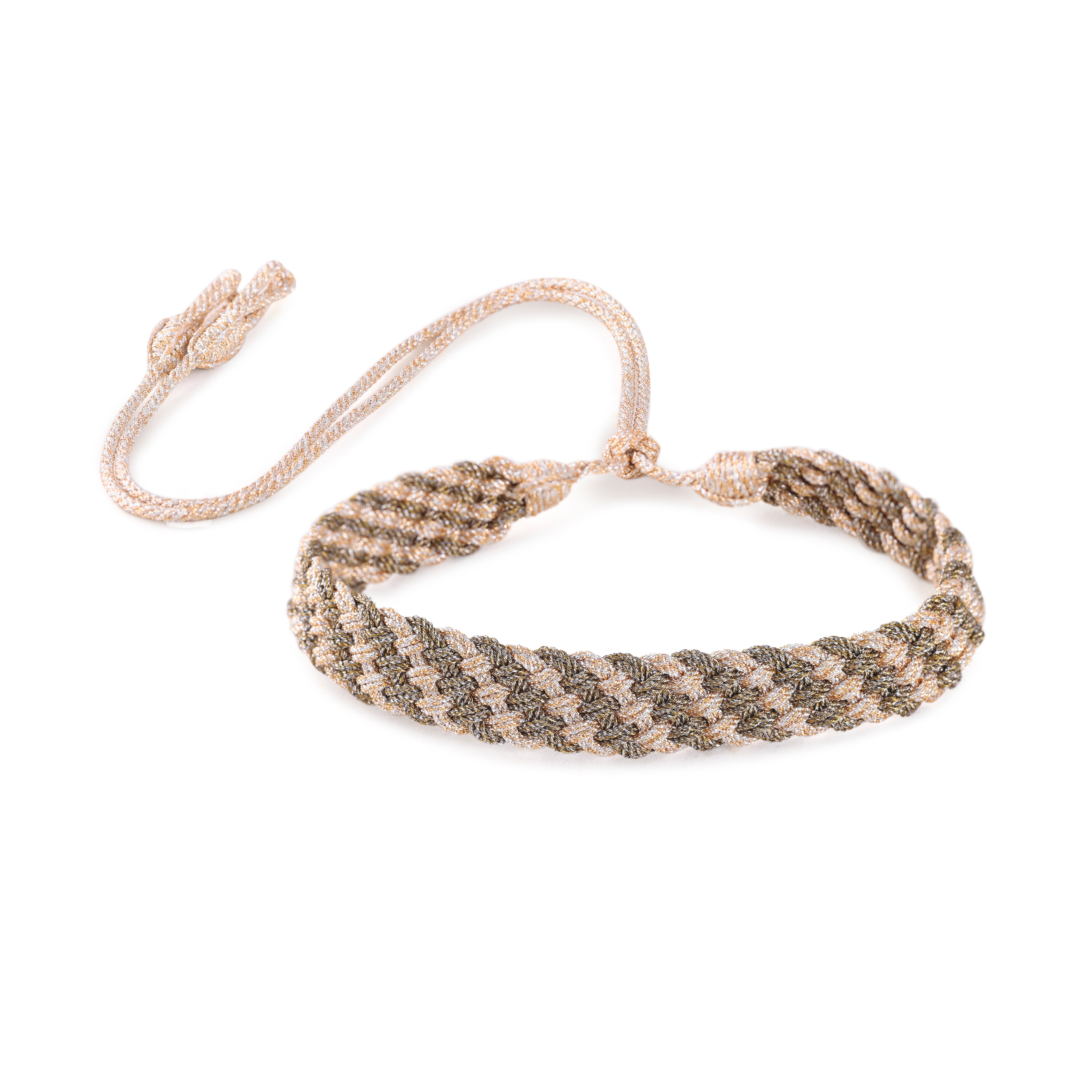 Diyah nº2 Choker in Peach & Silver Light Stone