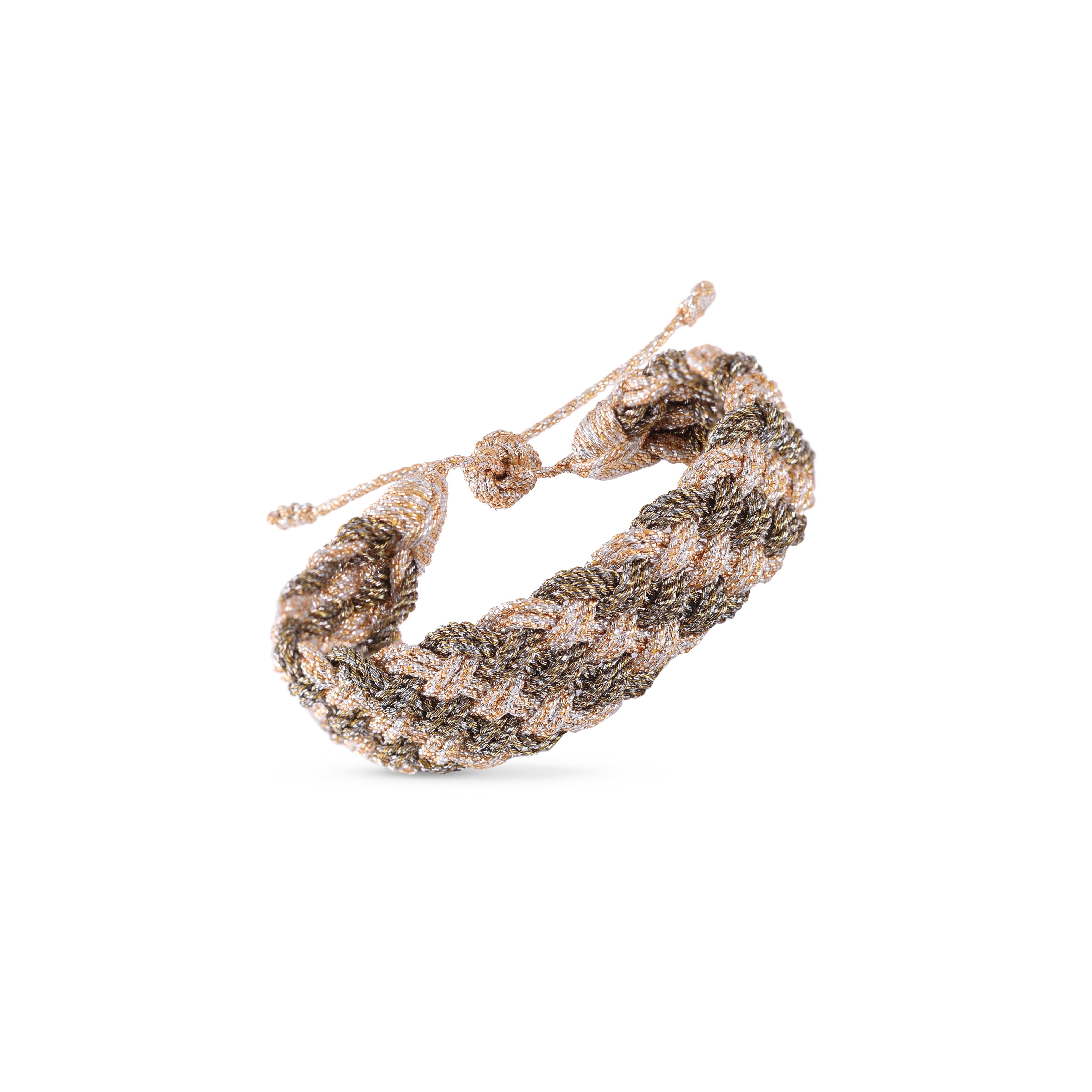 Diyah nº2 Bracelet in Peach & Silver Light Stone
