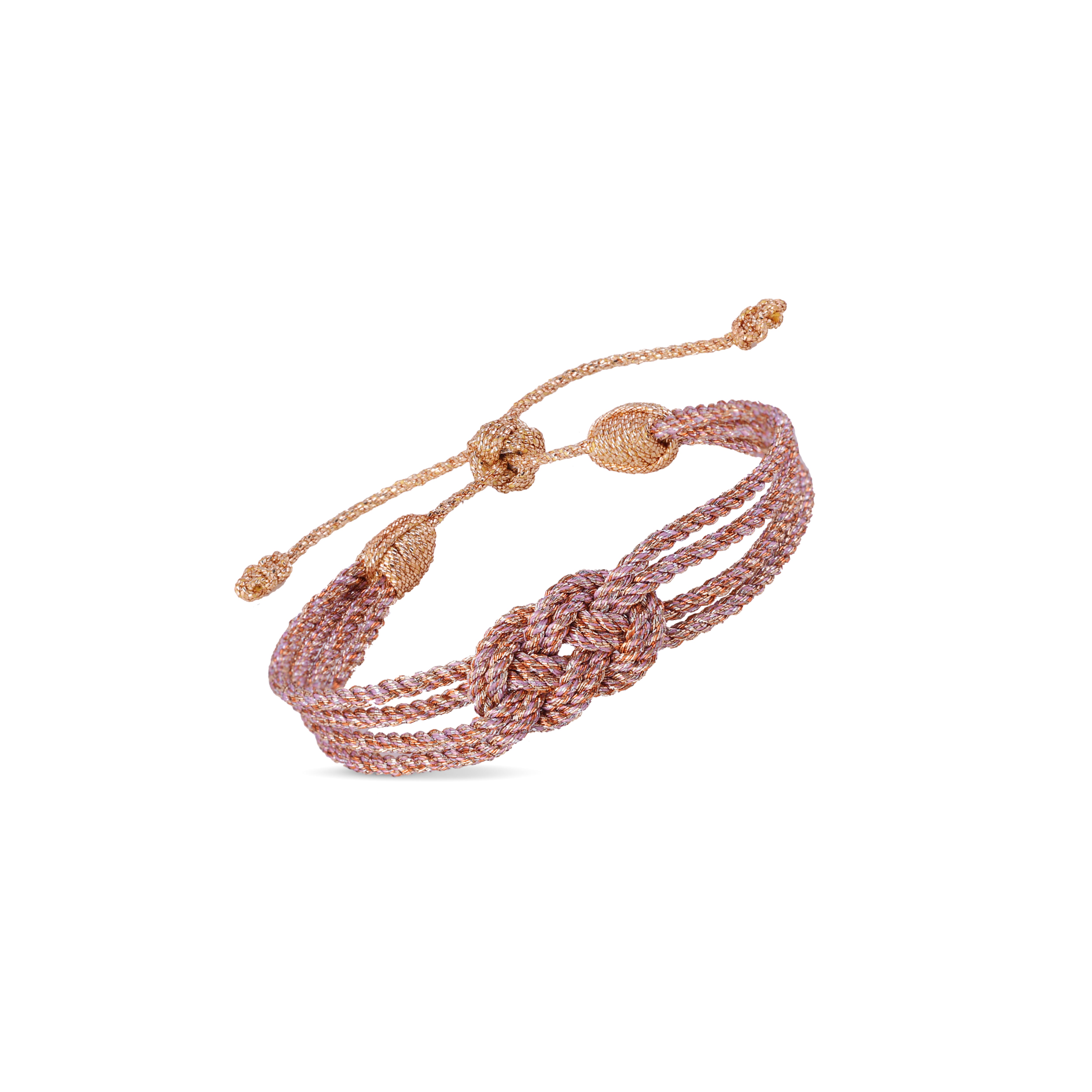 Knot n°1 Bracelet in Peach Pink