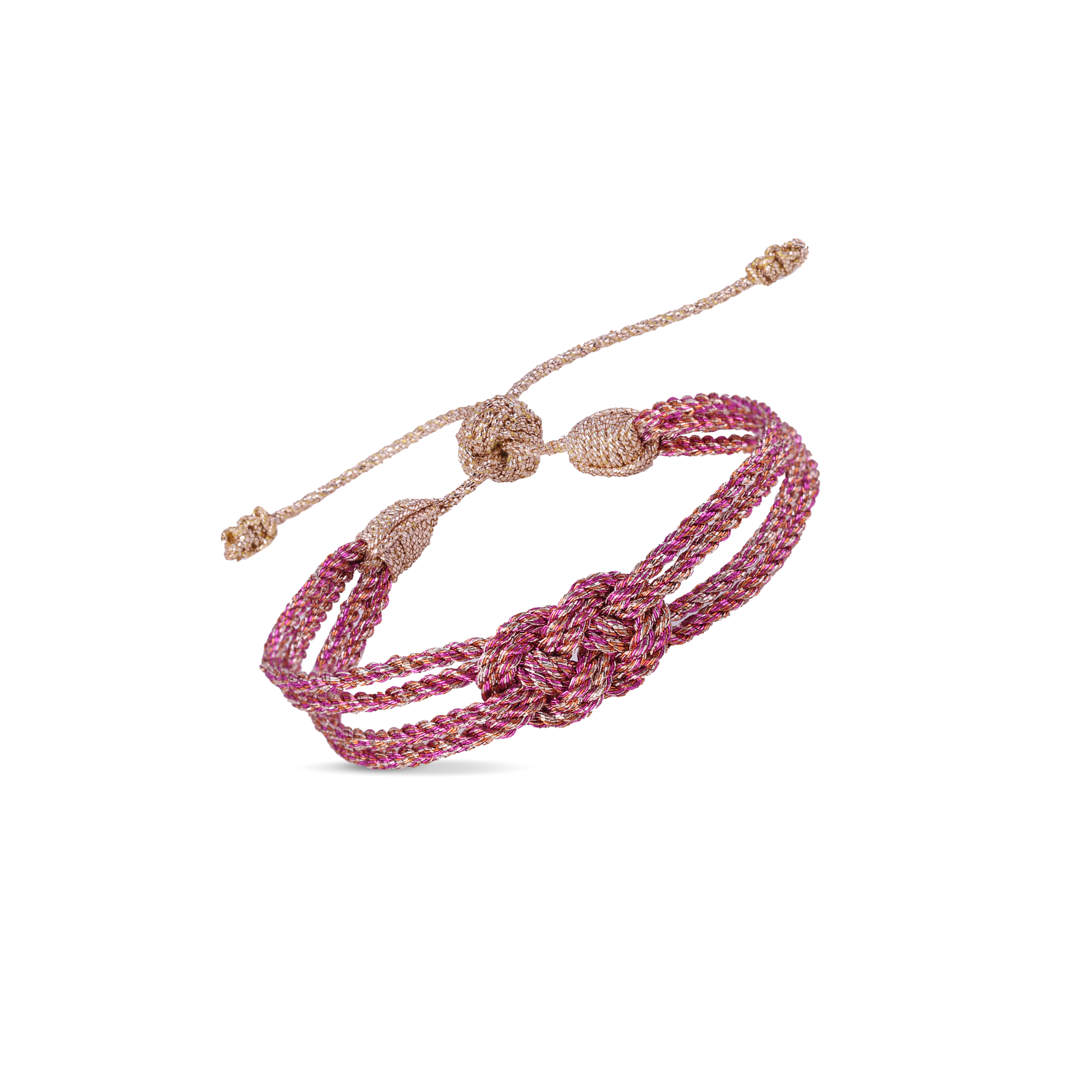 Knot n°1 Bracelet in Rose Gold Pink