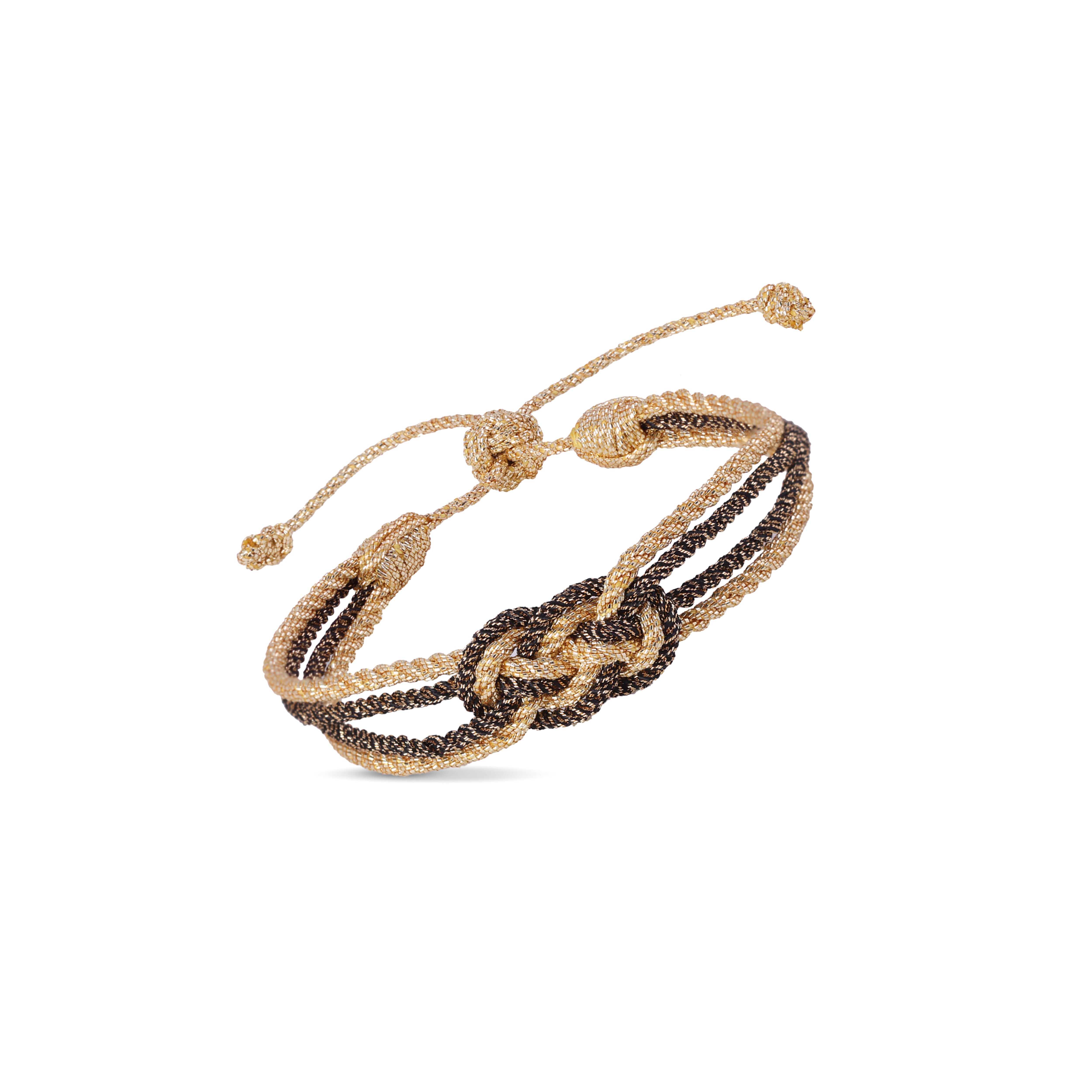 Knot n°2 Bracelet in Gold Ochre