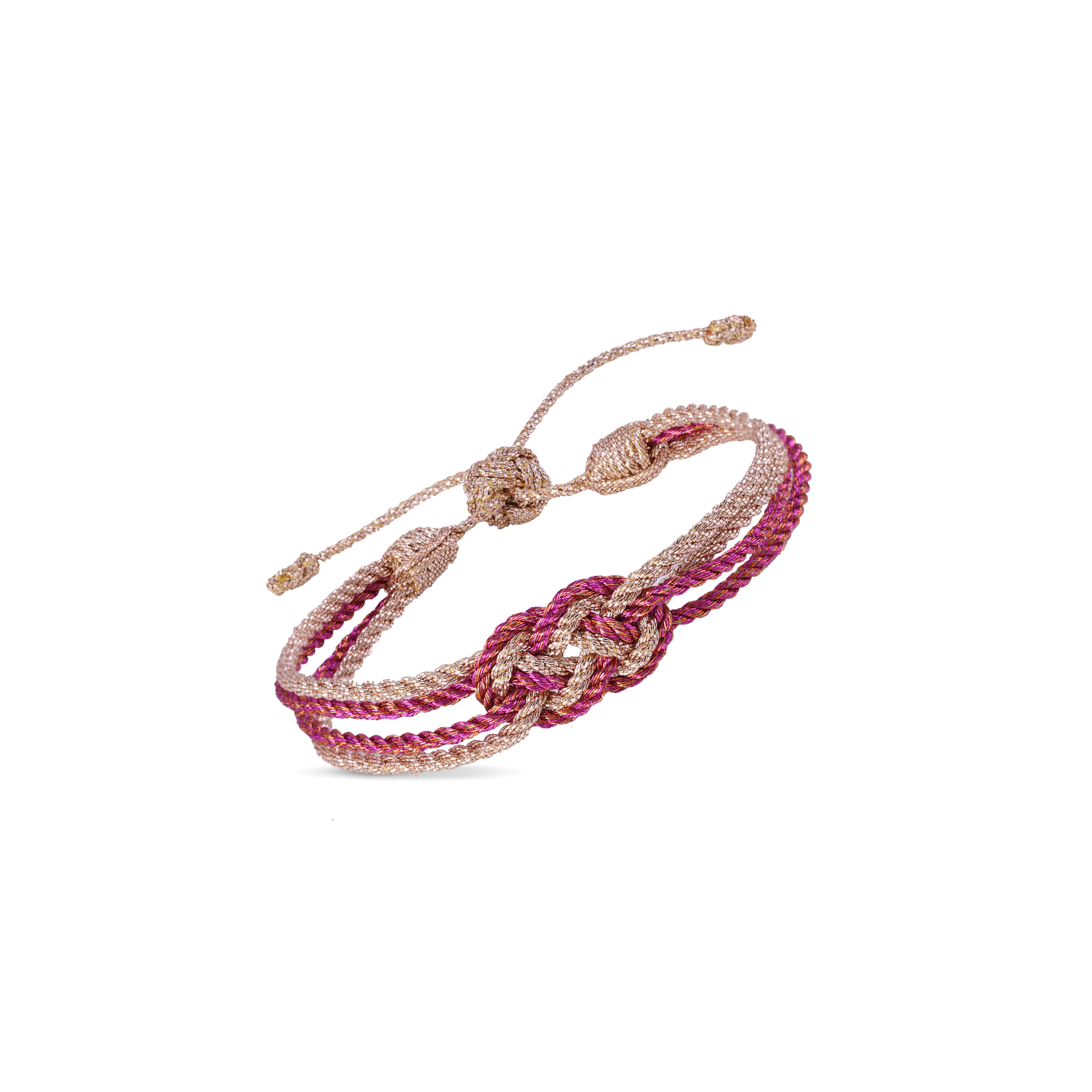 Knot n°2 Bracelet in Rose Gold Pink