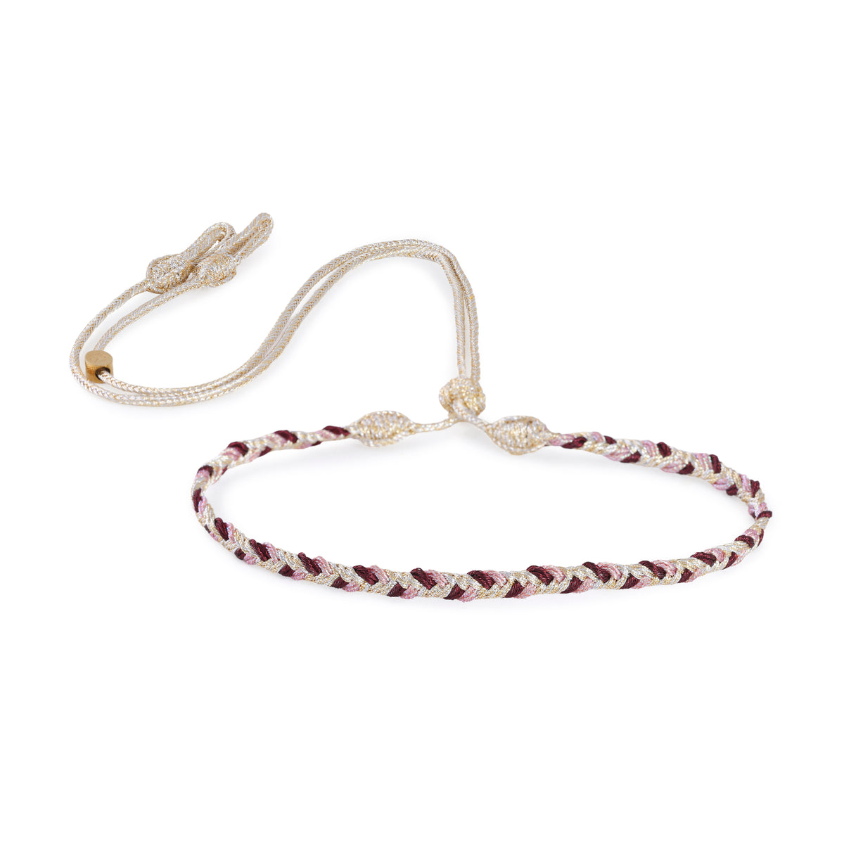 Eya nº2 Choker in Gold & Silver Merlot Blush