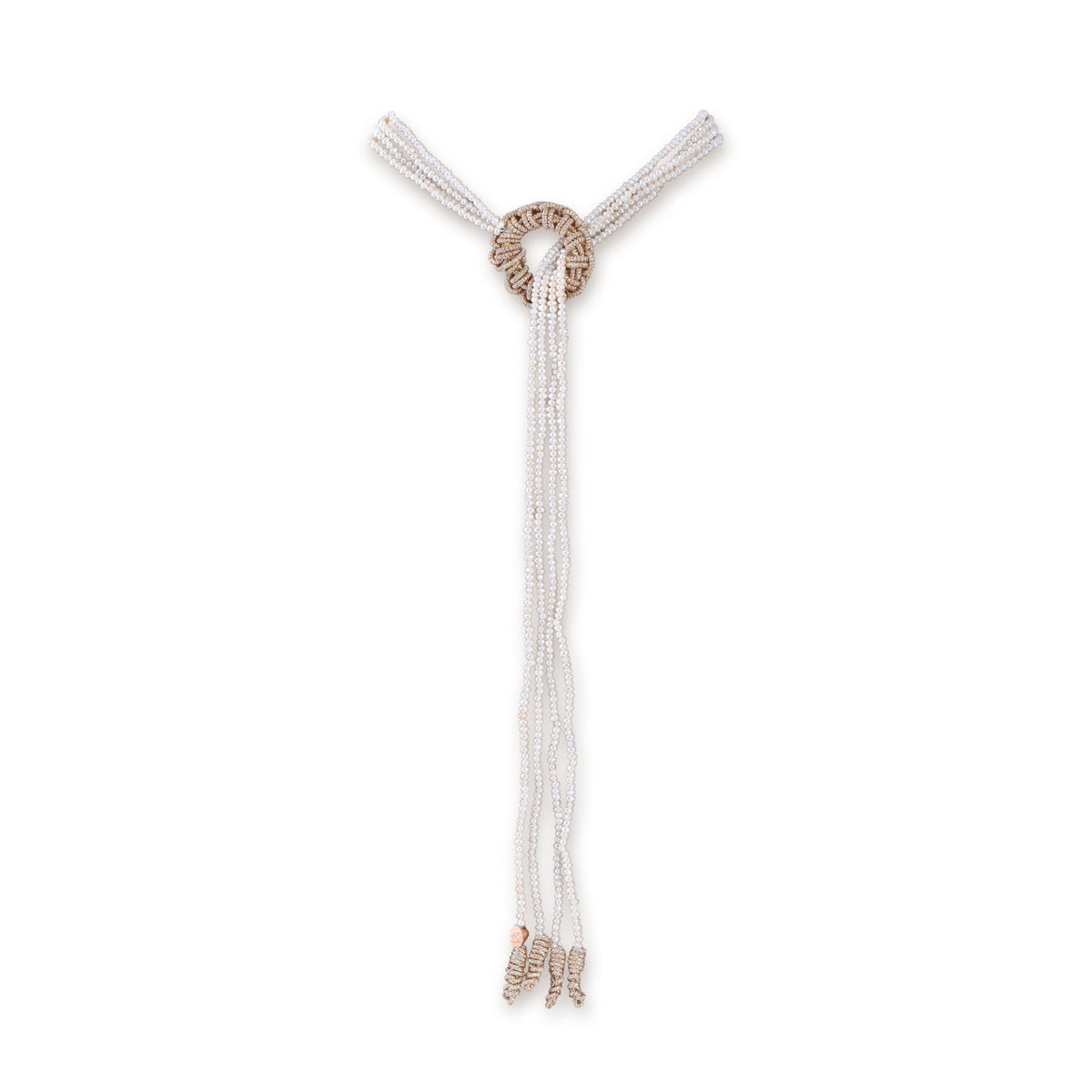 Halo Necklace in Rose Gold w/ Joher