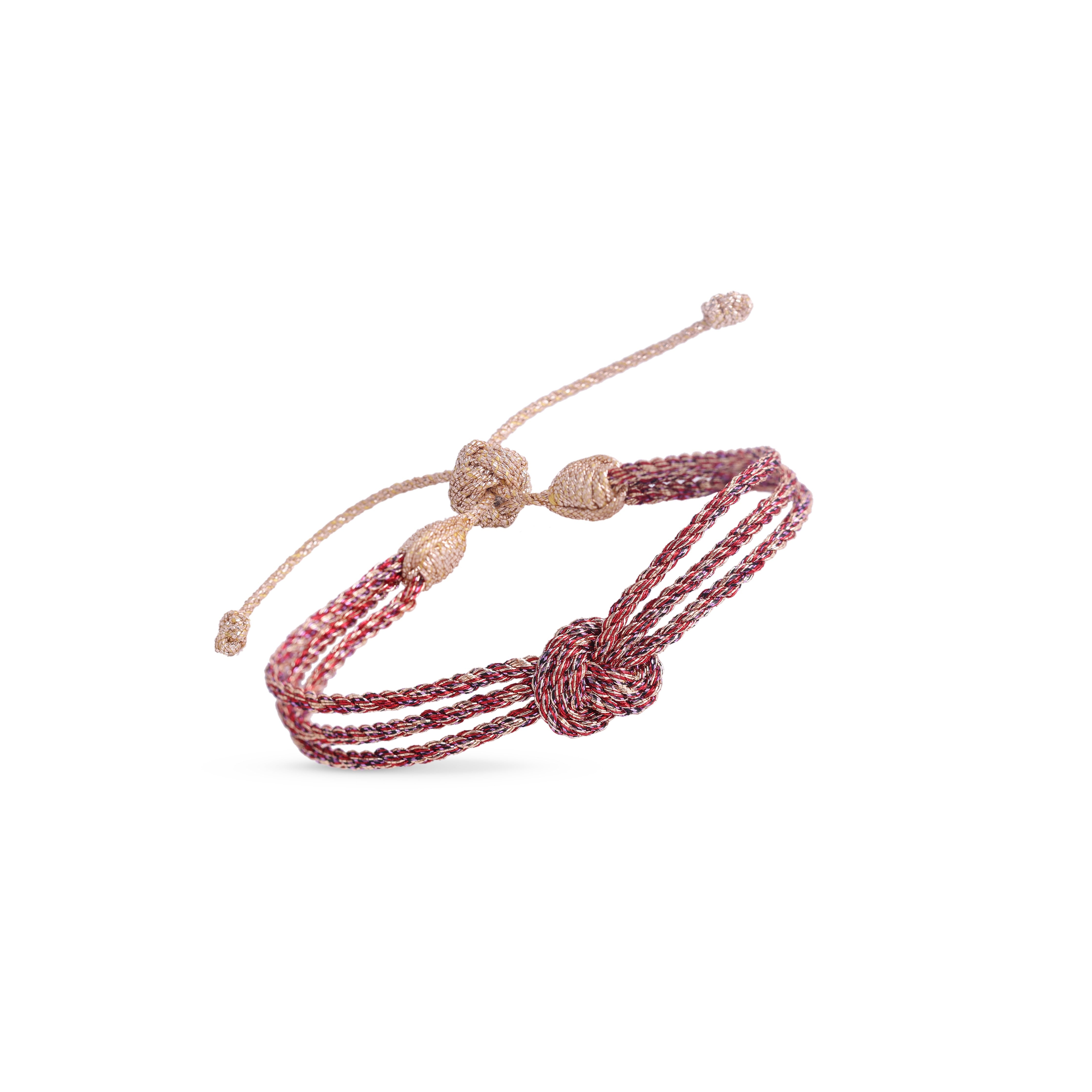 Heart n°1 Bracelet Rose Gold Cherry Red