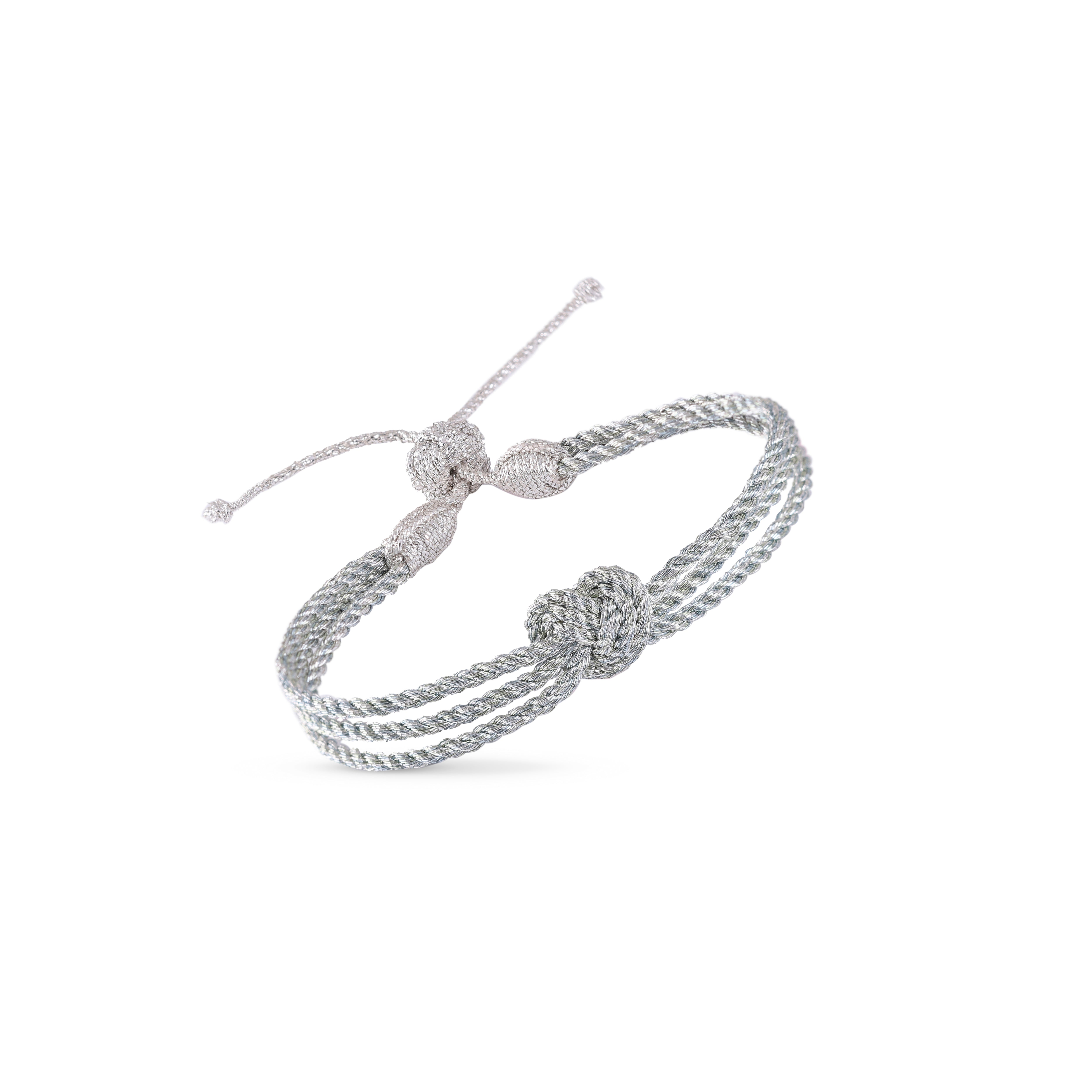 Heart nº1 Bracelet in Silver Metallic Almond