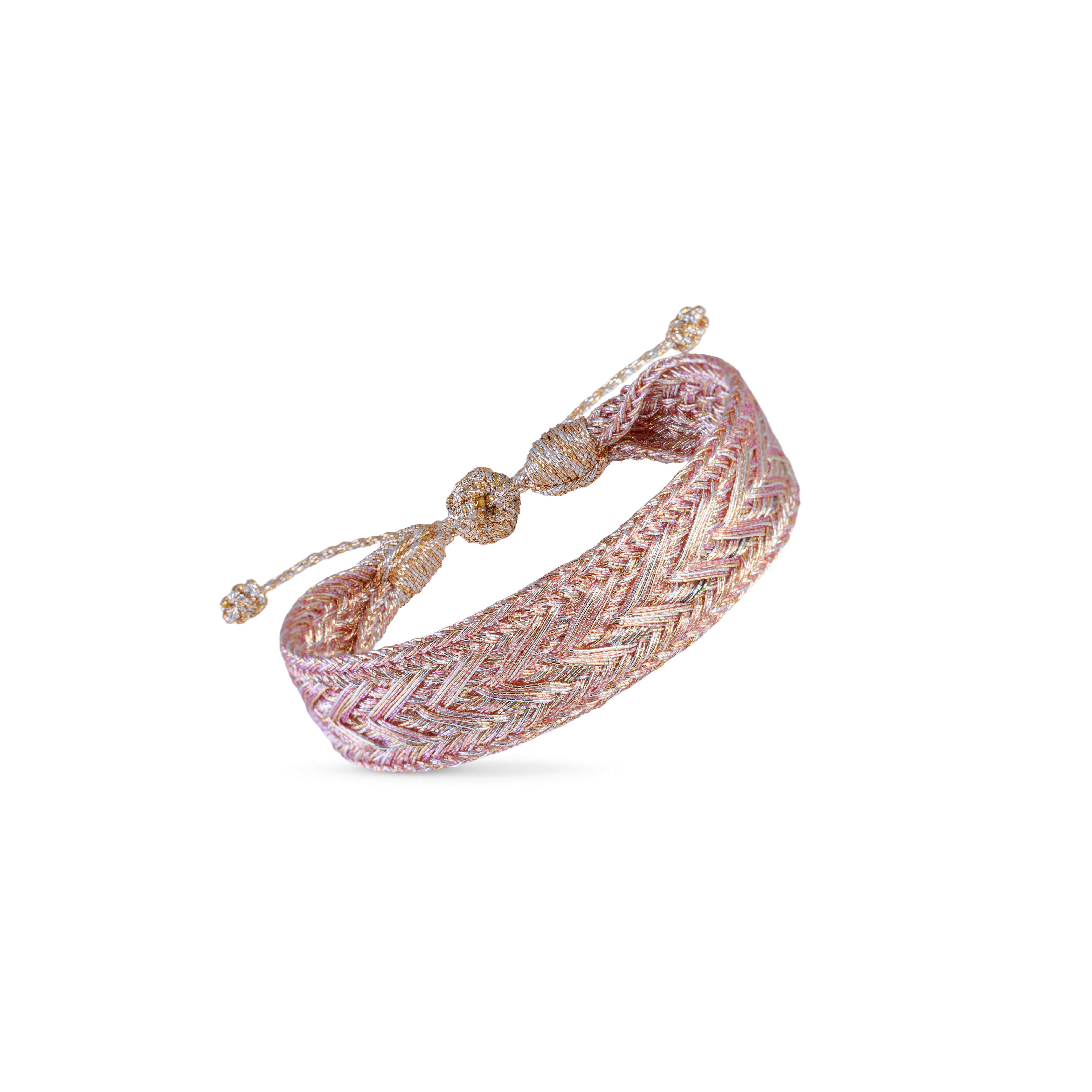 Intermix nº1 Bracelet in Peach & Silver Shimmering Blush