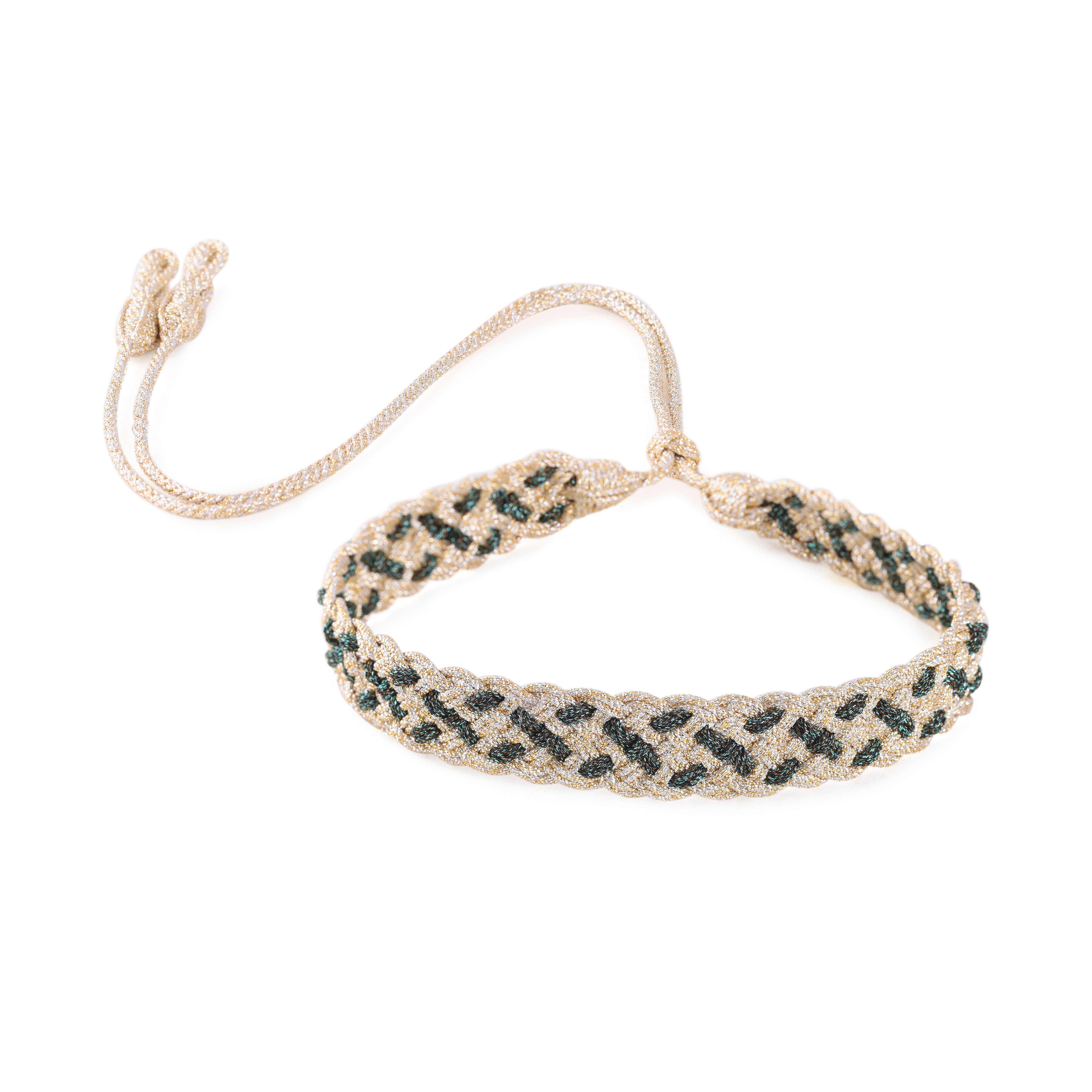 Choker Izem nº2 en Gold & Silver Shiny Eucalyptus