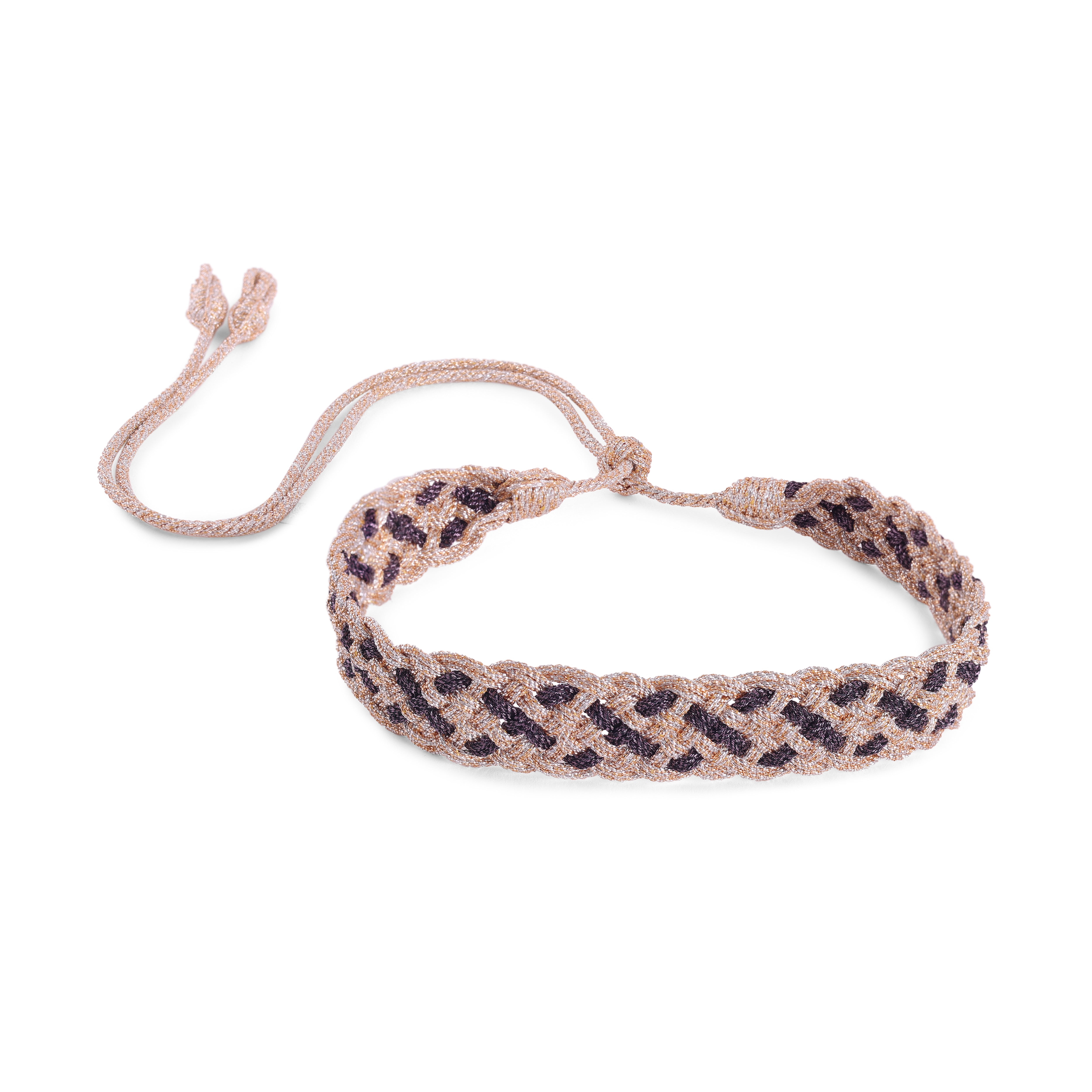 Izem n°2 Choker in Peach & Silver Fig