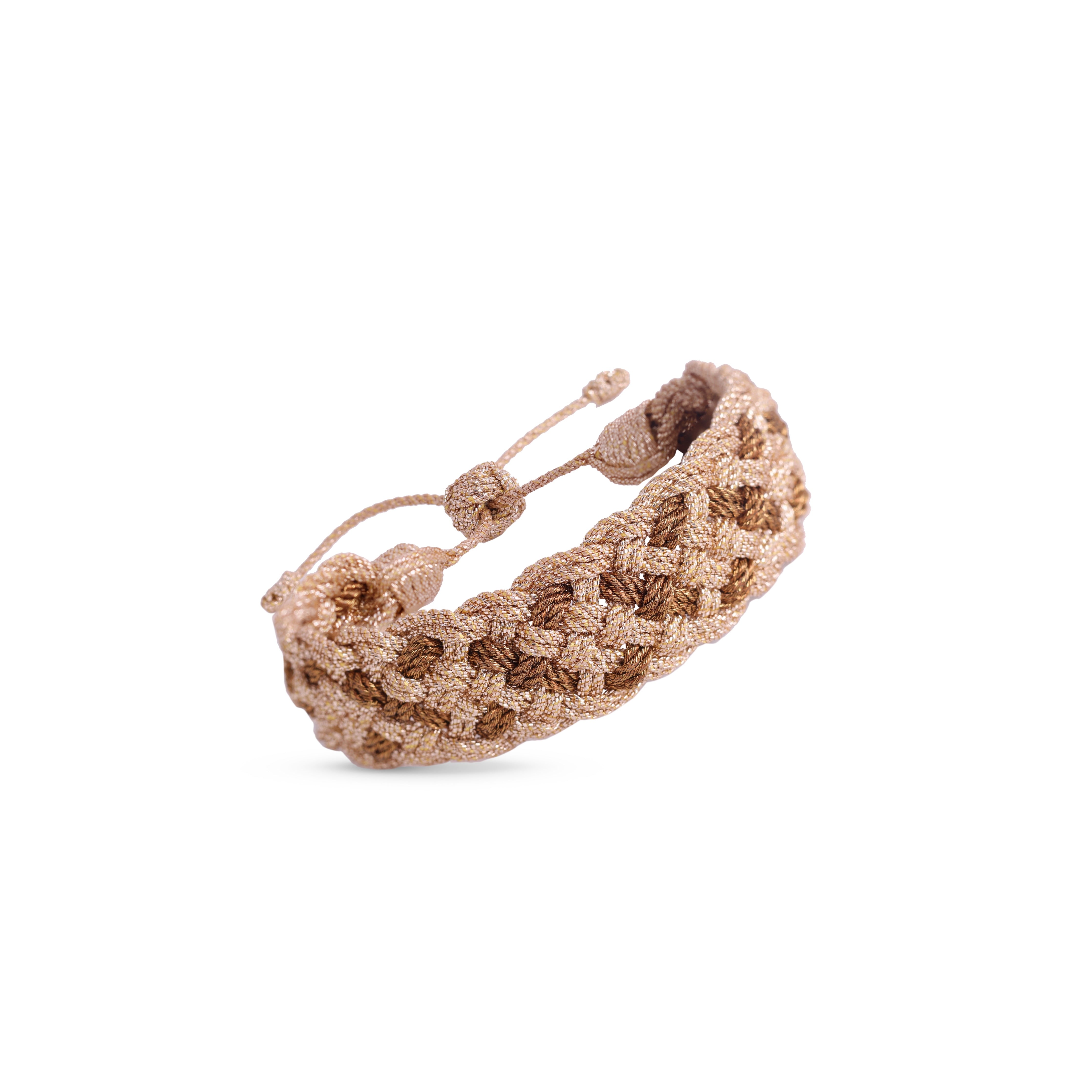 Izem n°2 Bracelet in Rose Gold Coffee bean