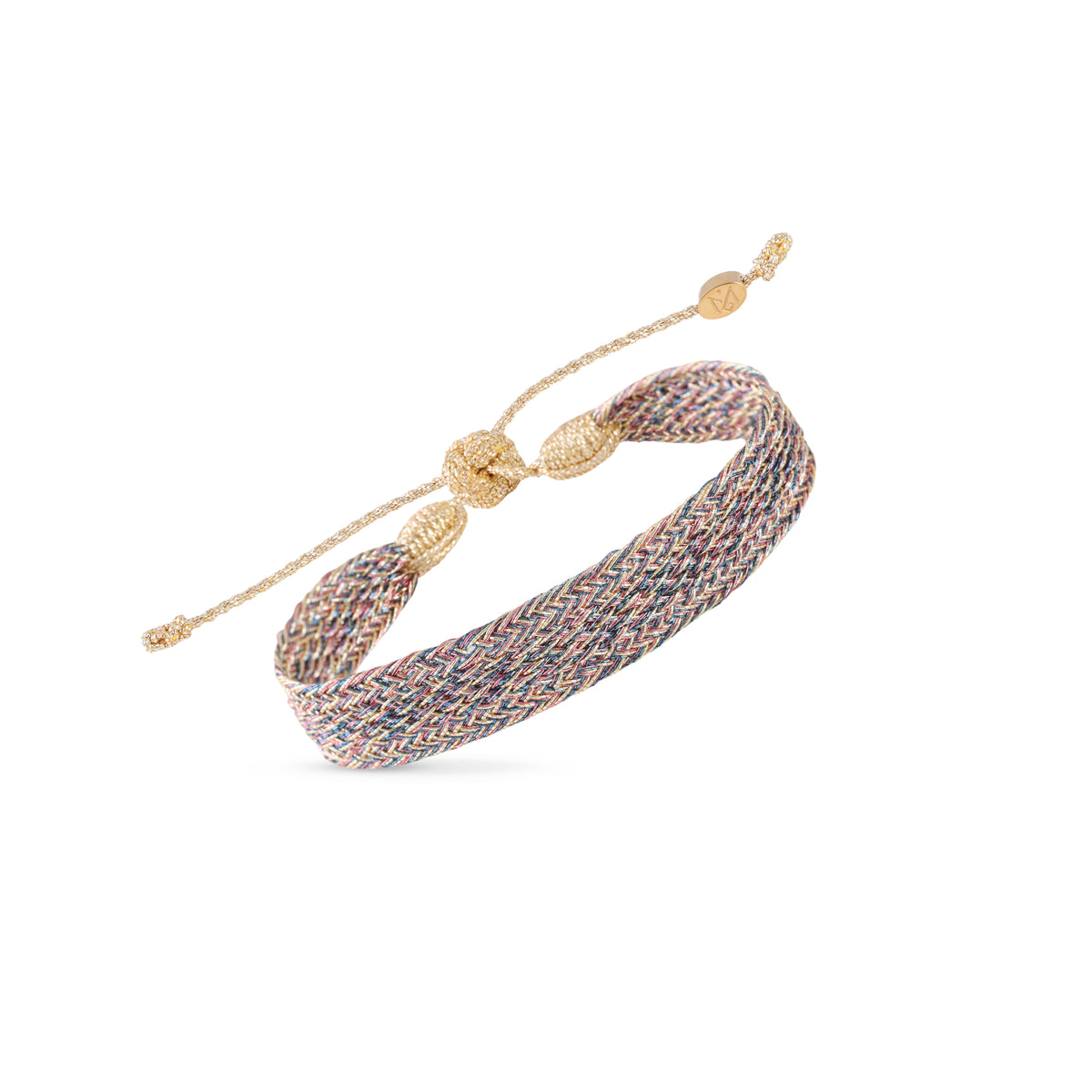 Izy nº1 Bracelet in Gold Petrol Burgundy