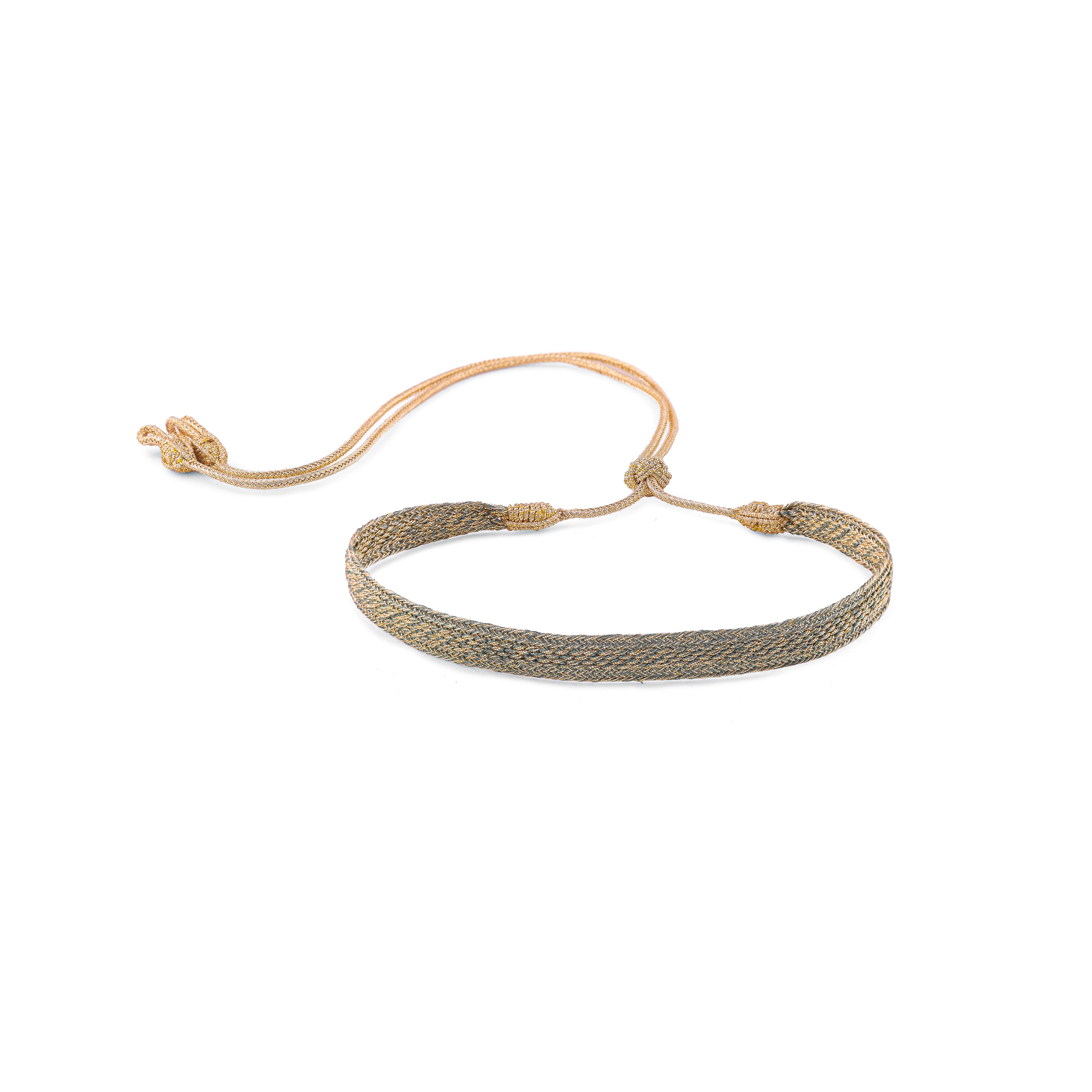 Izy n°1 choker in Gold & Silver Tiffany Blue