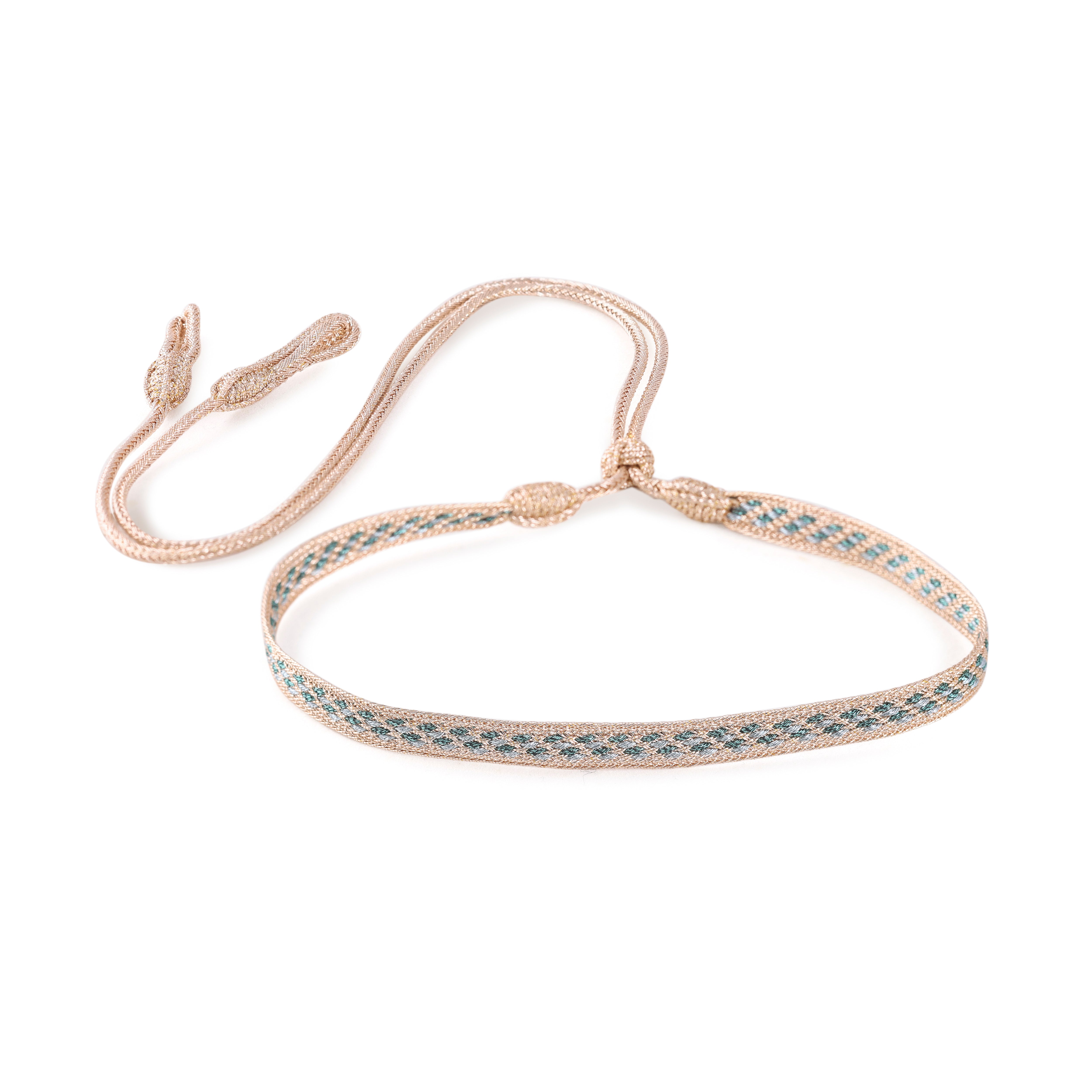 Izy nº2 Choker in Rose Gold Metallic Grey