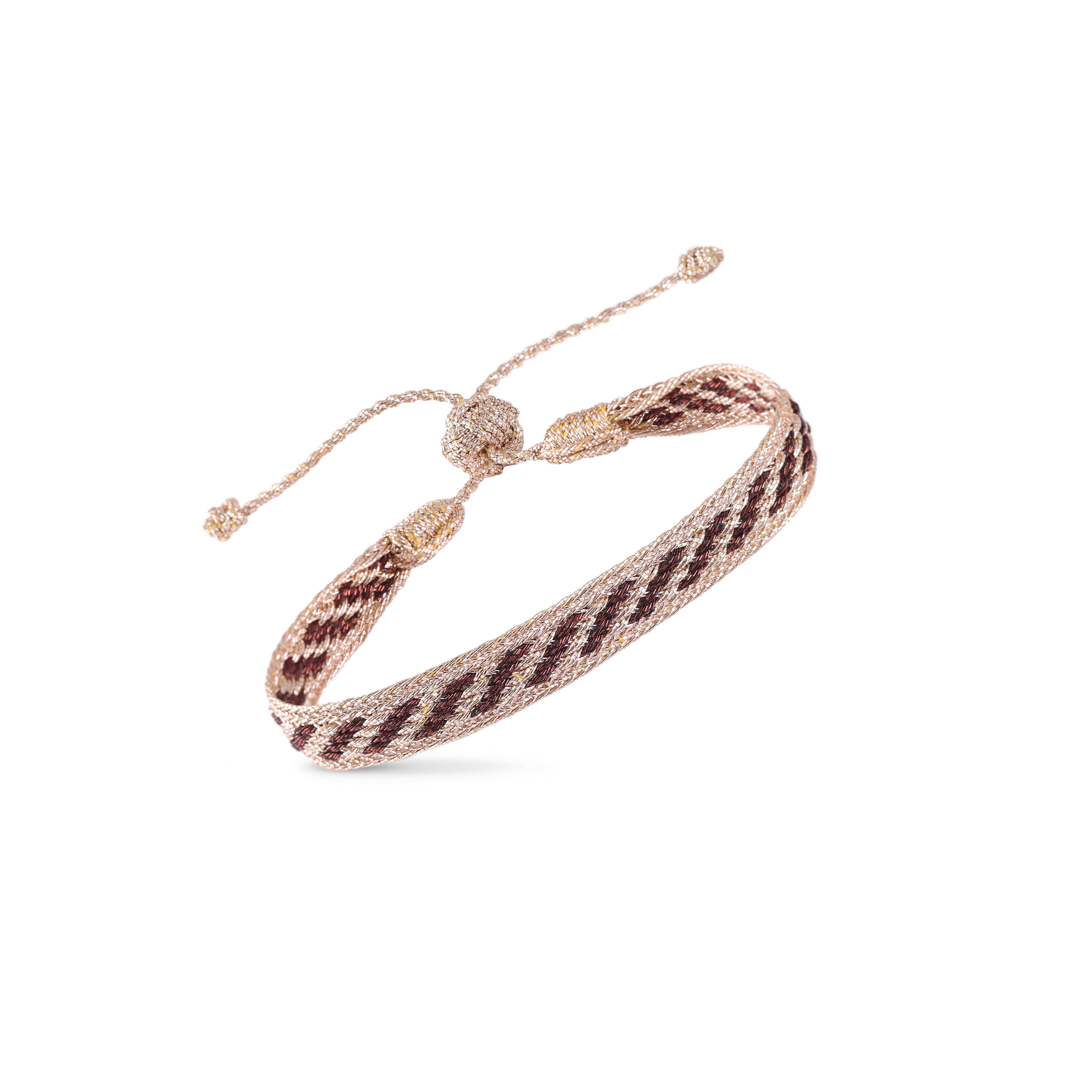 Izy nº2 Bracelet in Rose Gold Choco Brown