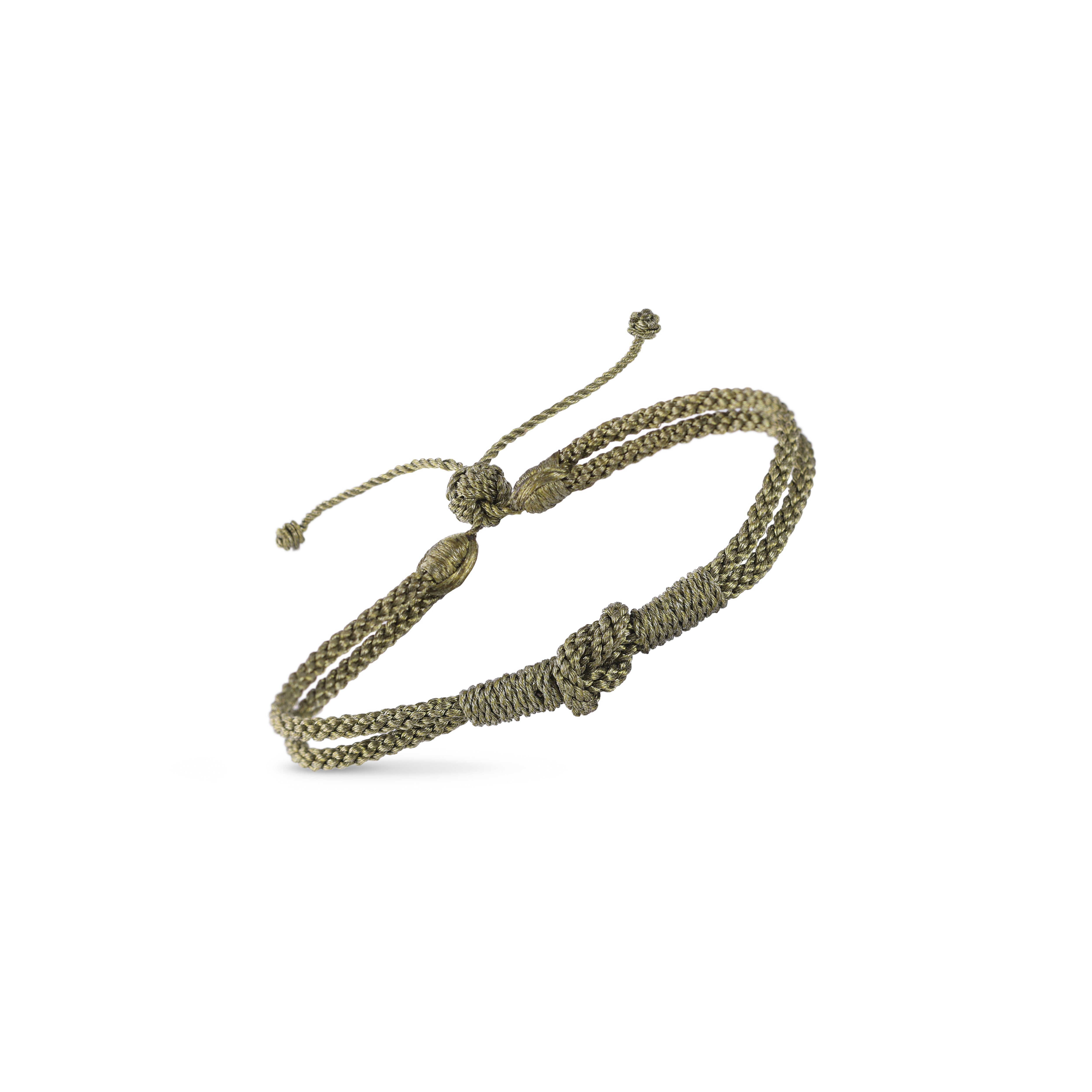 Knot II Bracelet in Matte Olive - MEN
