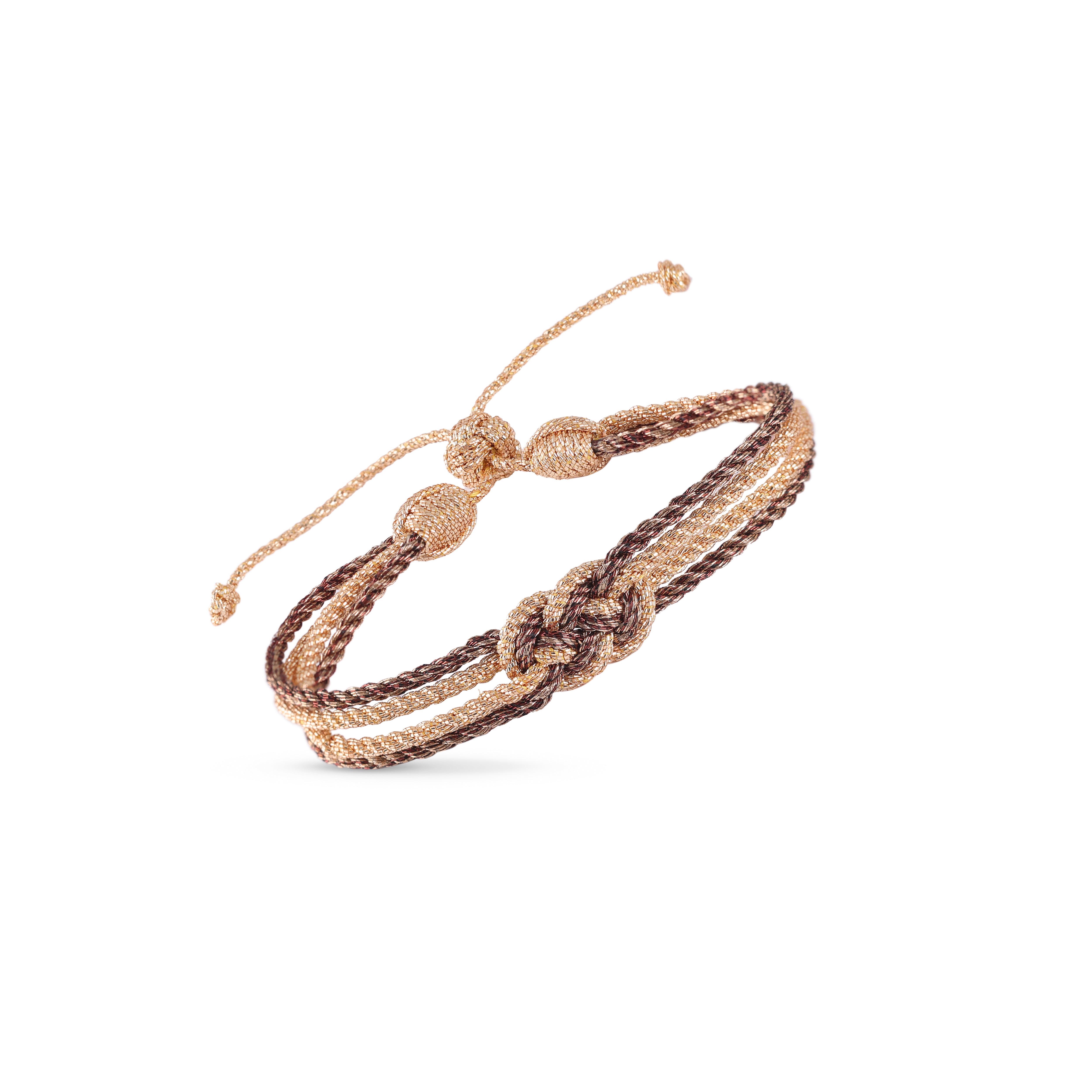 Knot nº2 Bracelet in Peach Choco Walnut
