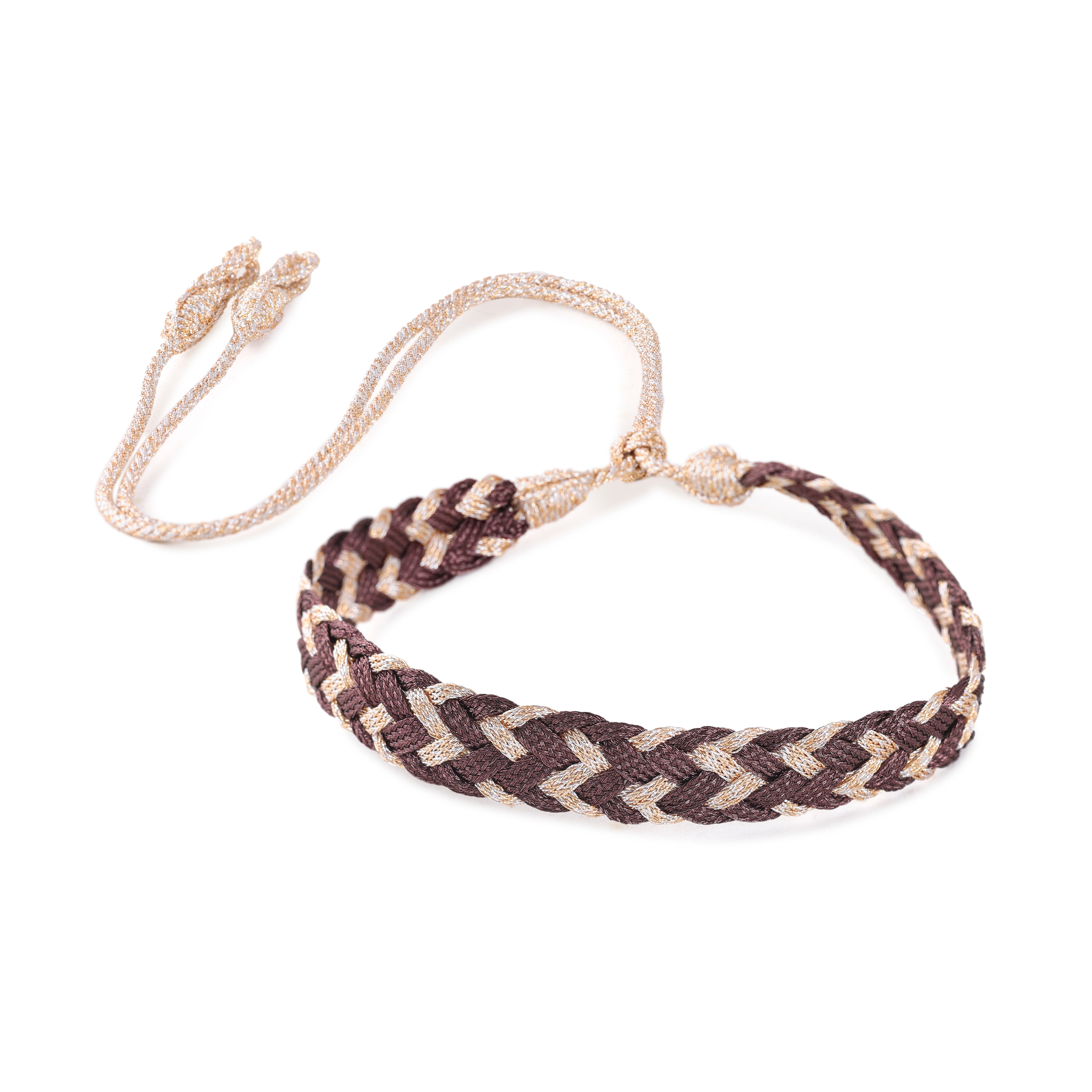 Lira nº2 Choker in Peach & Silver Espresso