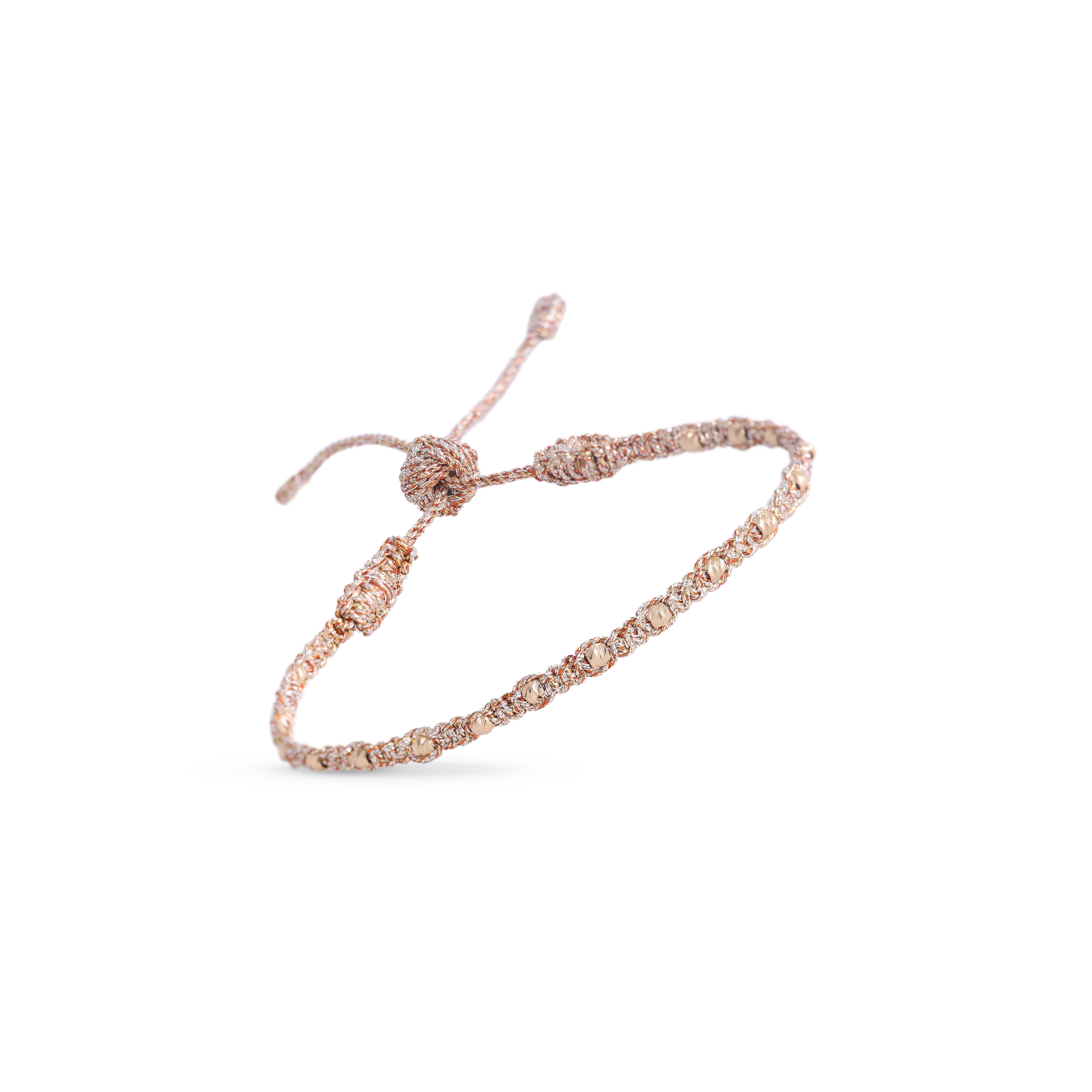 Luna Bracelet in Gold & Silver Toffee w/ 18k Gold