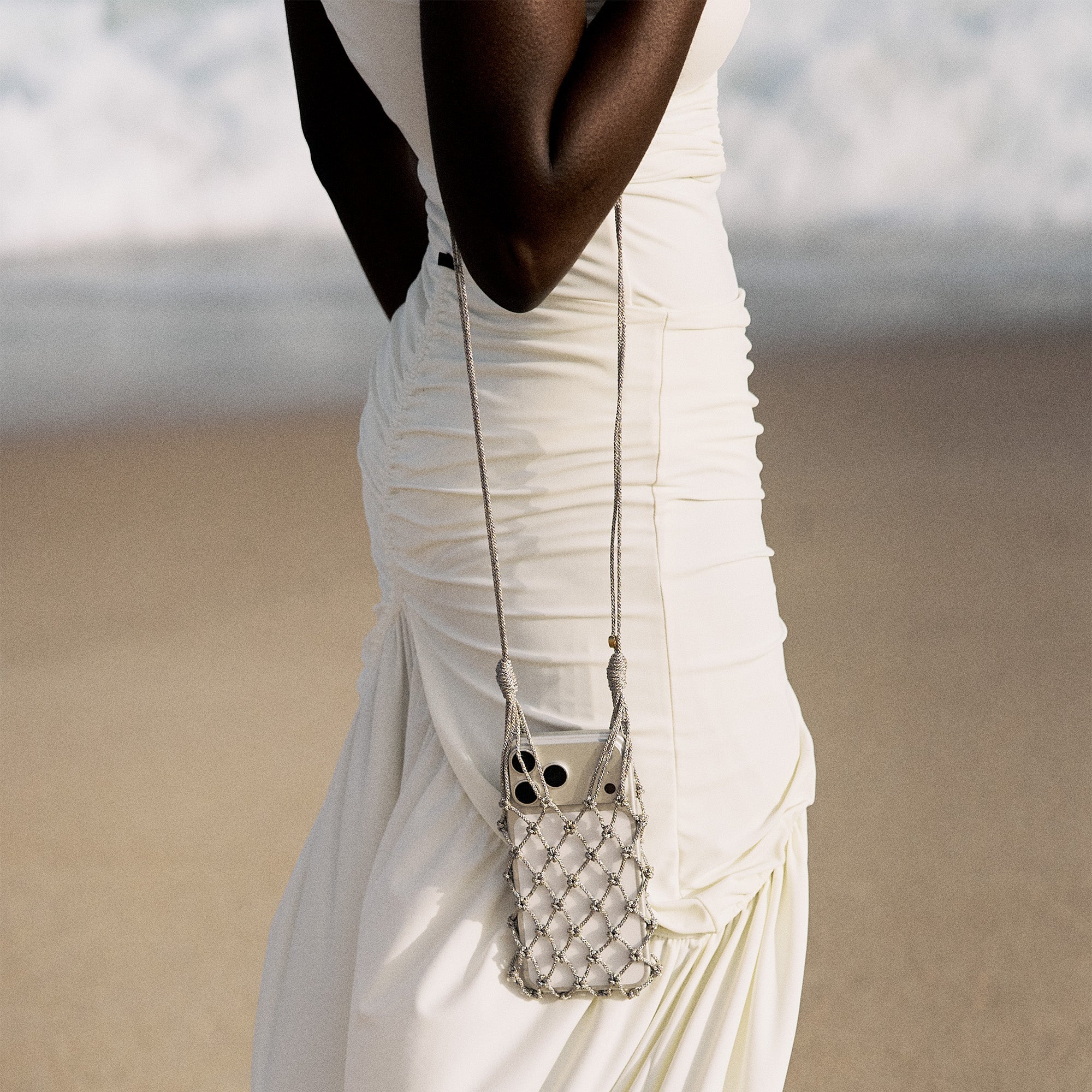 Netty Phone Bag nº1 in Gold Sage Lavender