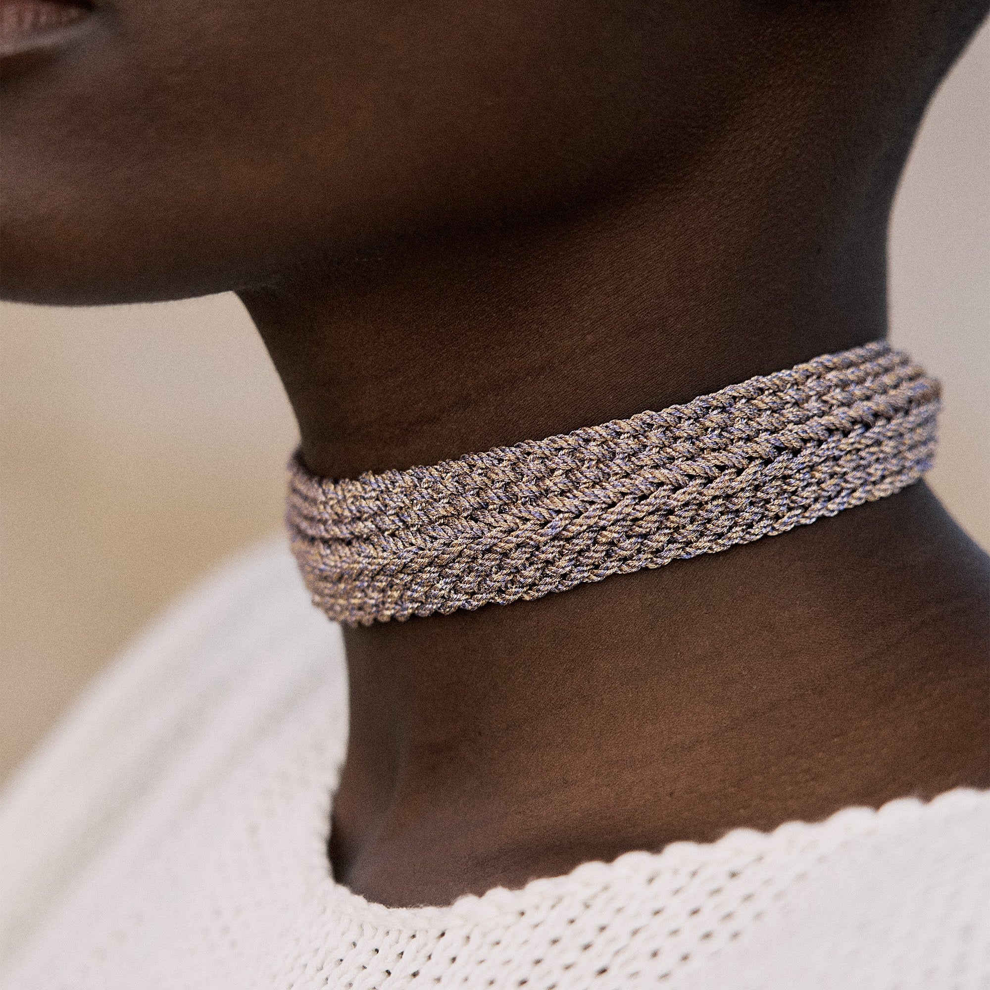 Uzoud nº1 Choker in Rose Gold Lavender Champagne