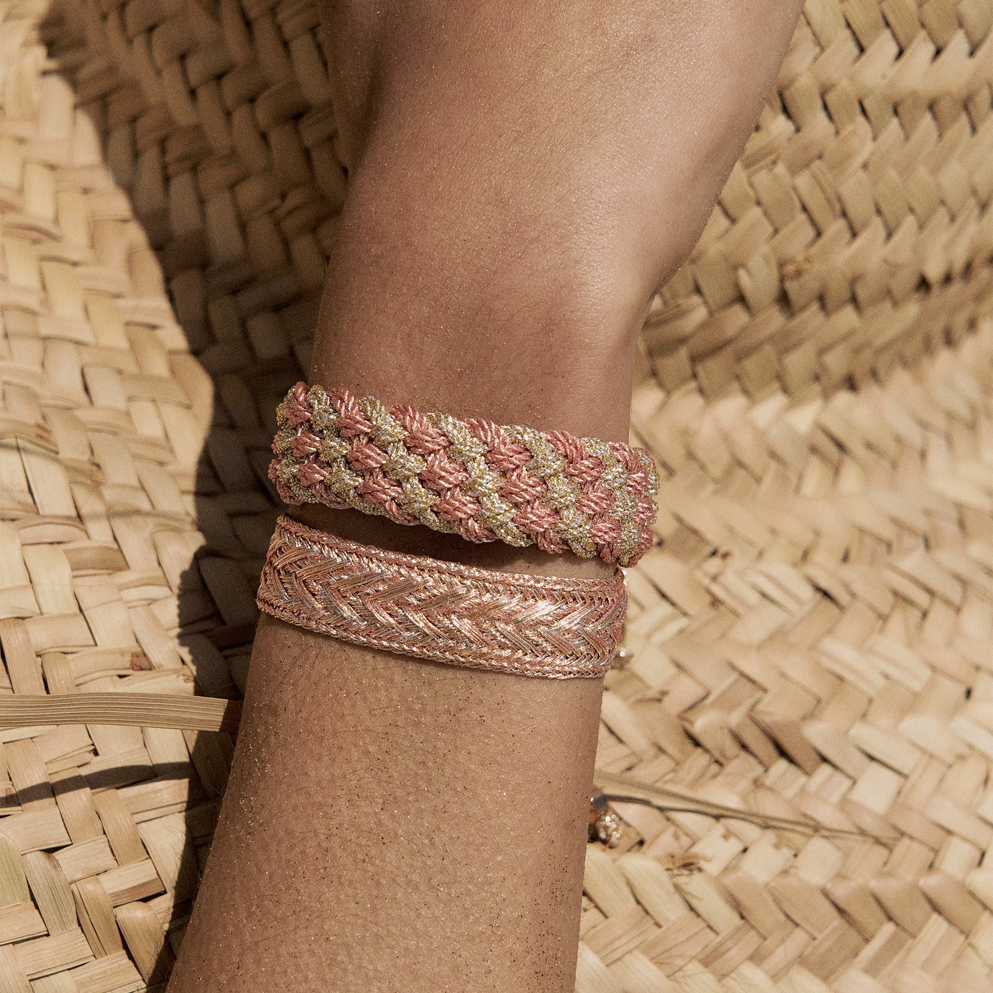 Diyah nº2 bracelet in Gold & Silver Shimmering Blush