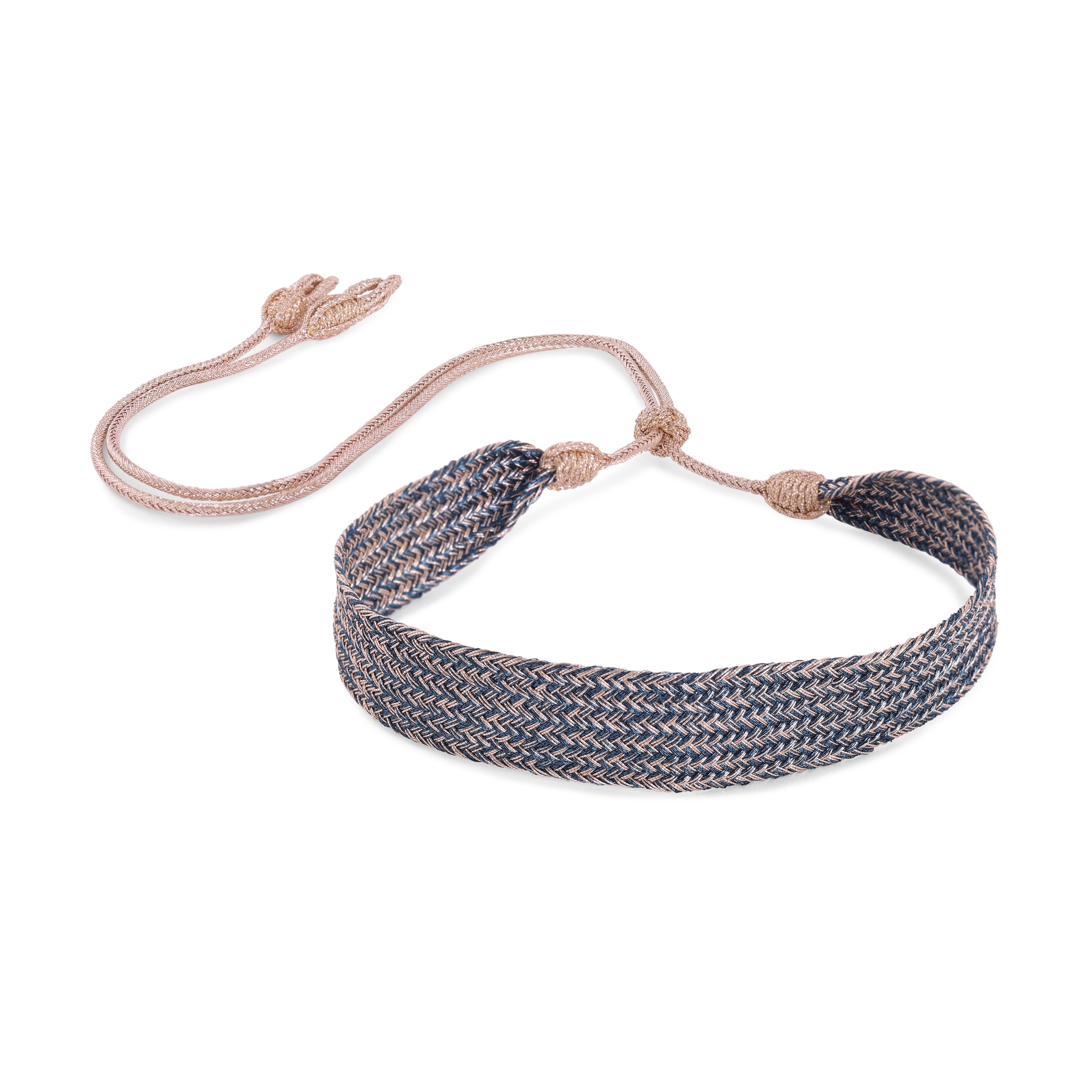 Maxi Ania n°1 Choker in Rose Gold Royal Blue