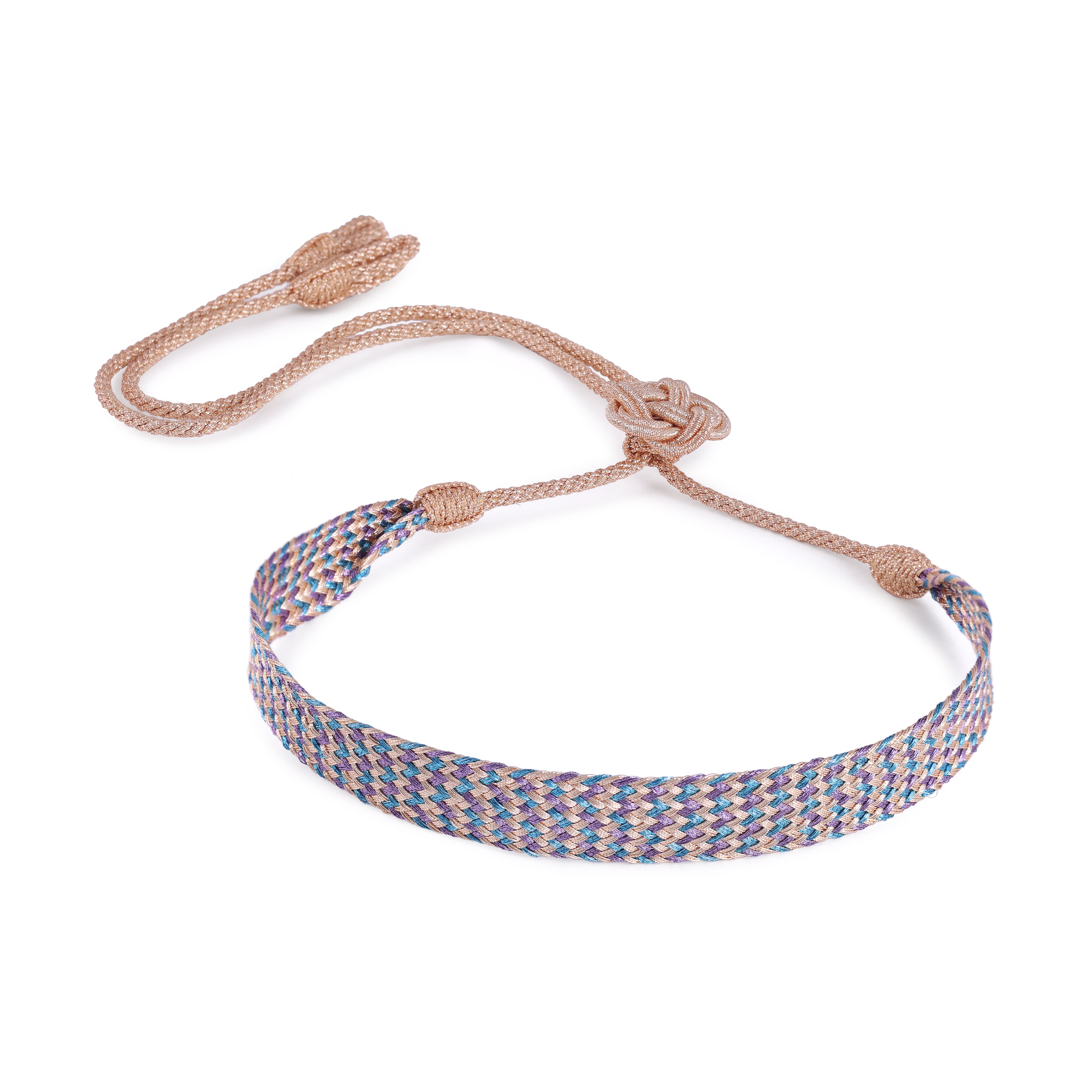 Choker Maxi Ania n°1 en Rose Gold Royal Blue