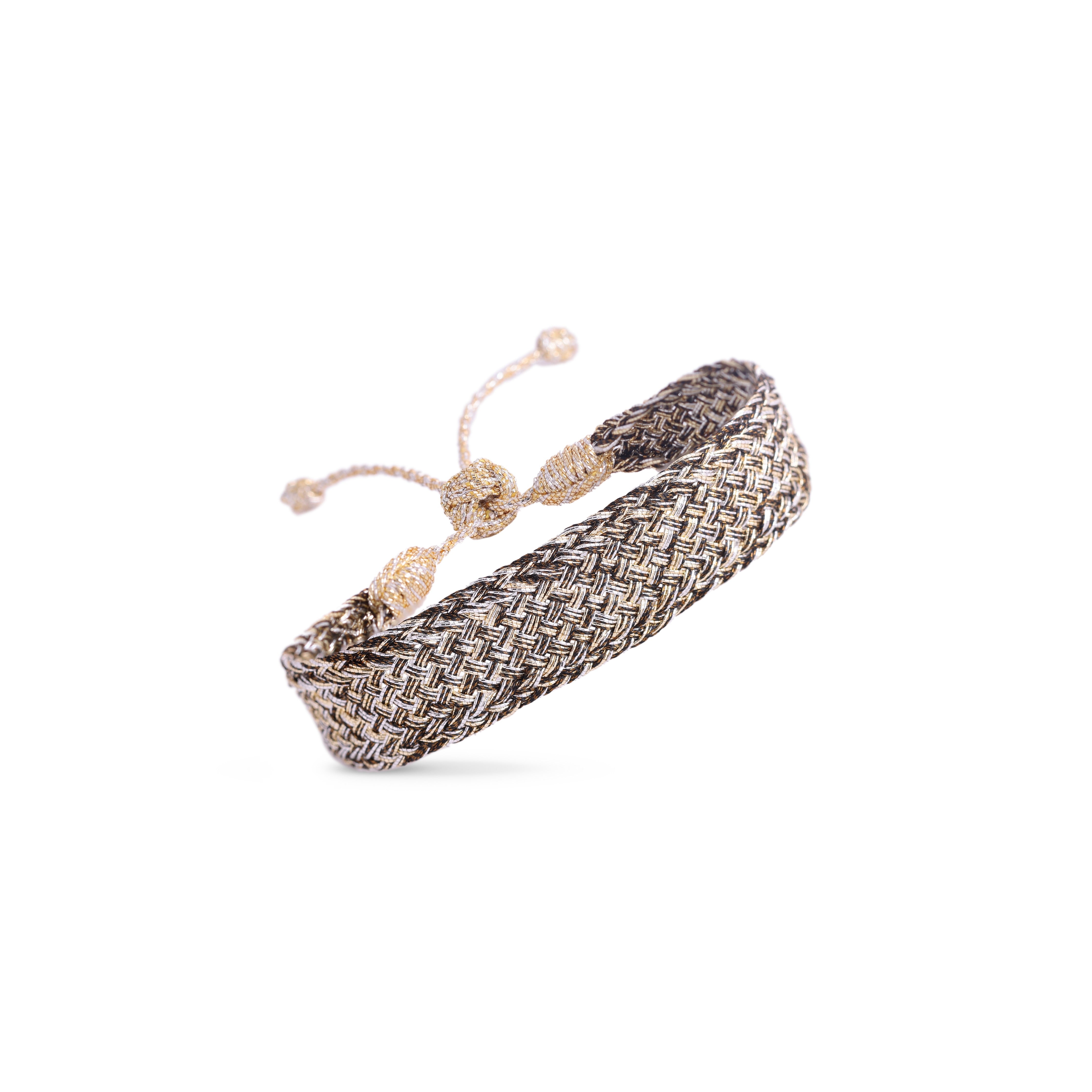 Maxi Box nº1 Bracelet in Gold & Silver Shiny Olive