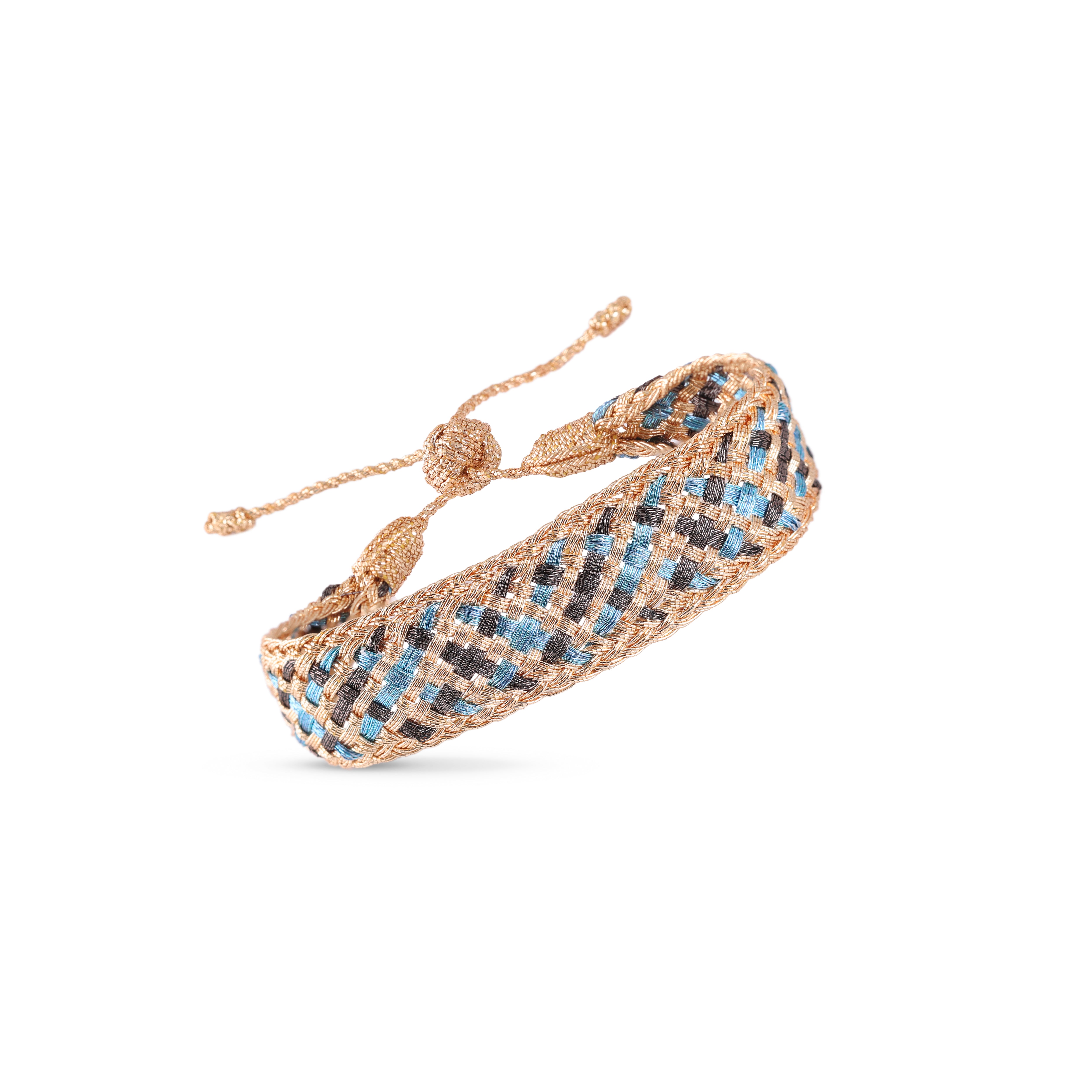 Maxi Box nº2 Bracelet in Peach Blue Clay