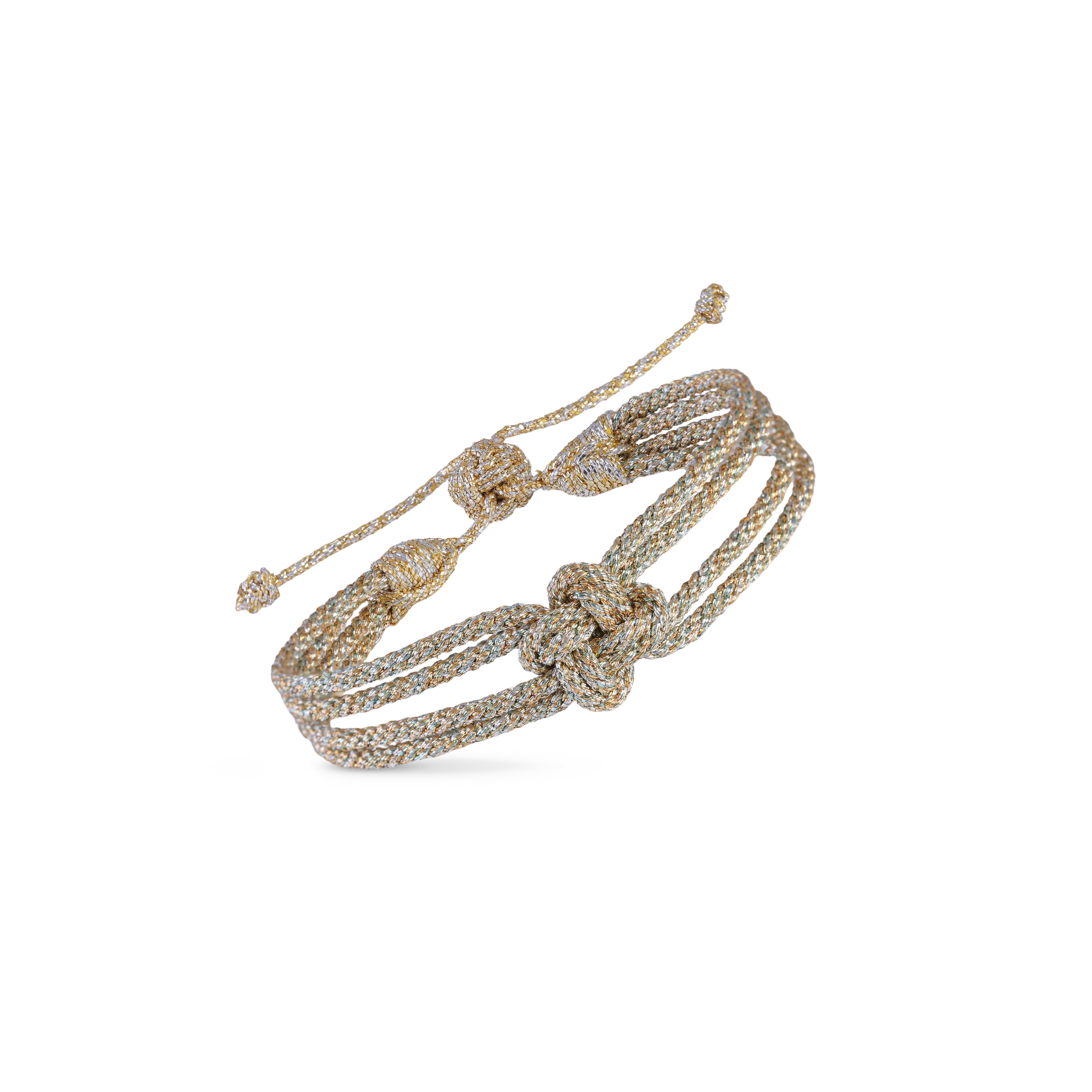 Maxi Iris nº1 Bracelet in Gold & Silver Almond Desert Sun