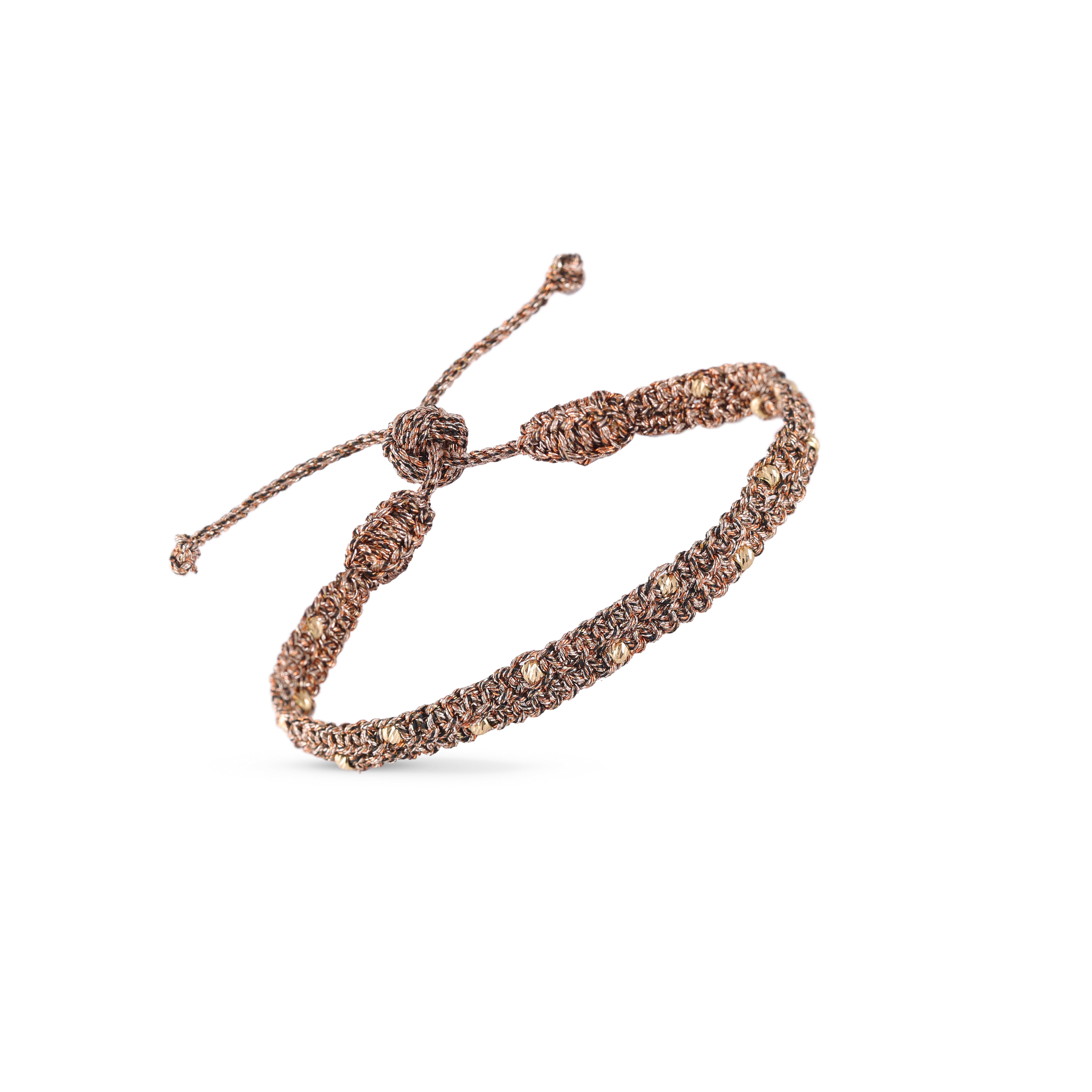 Maxi Luna Bracelet in Peach Cocoa Espresso w/ 18k Gold