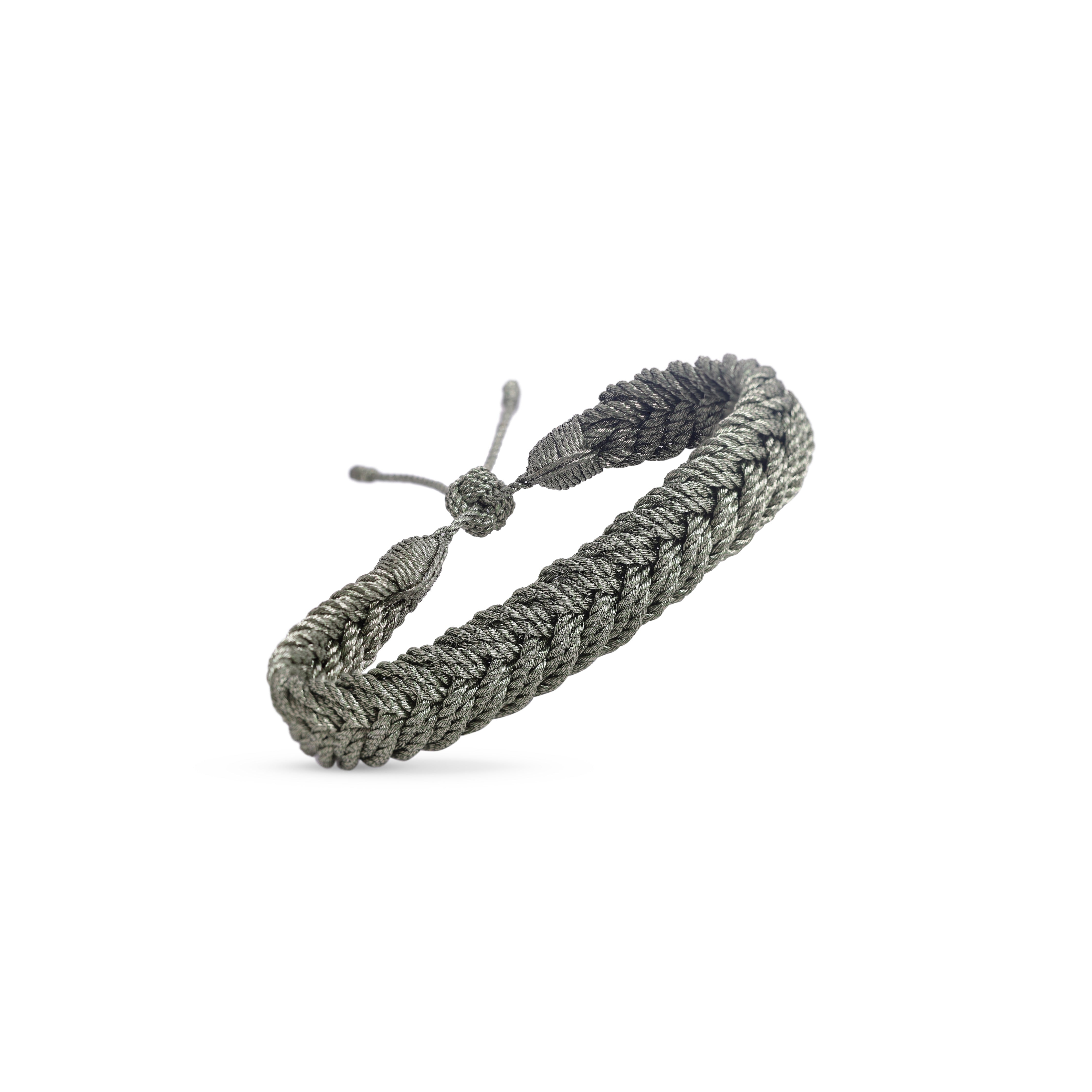 Maxi Woven Bracelet in Khaki - Men