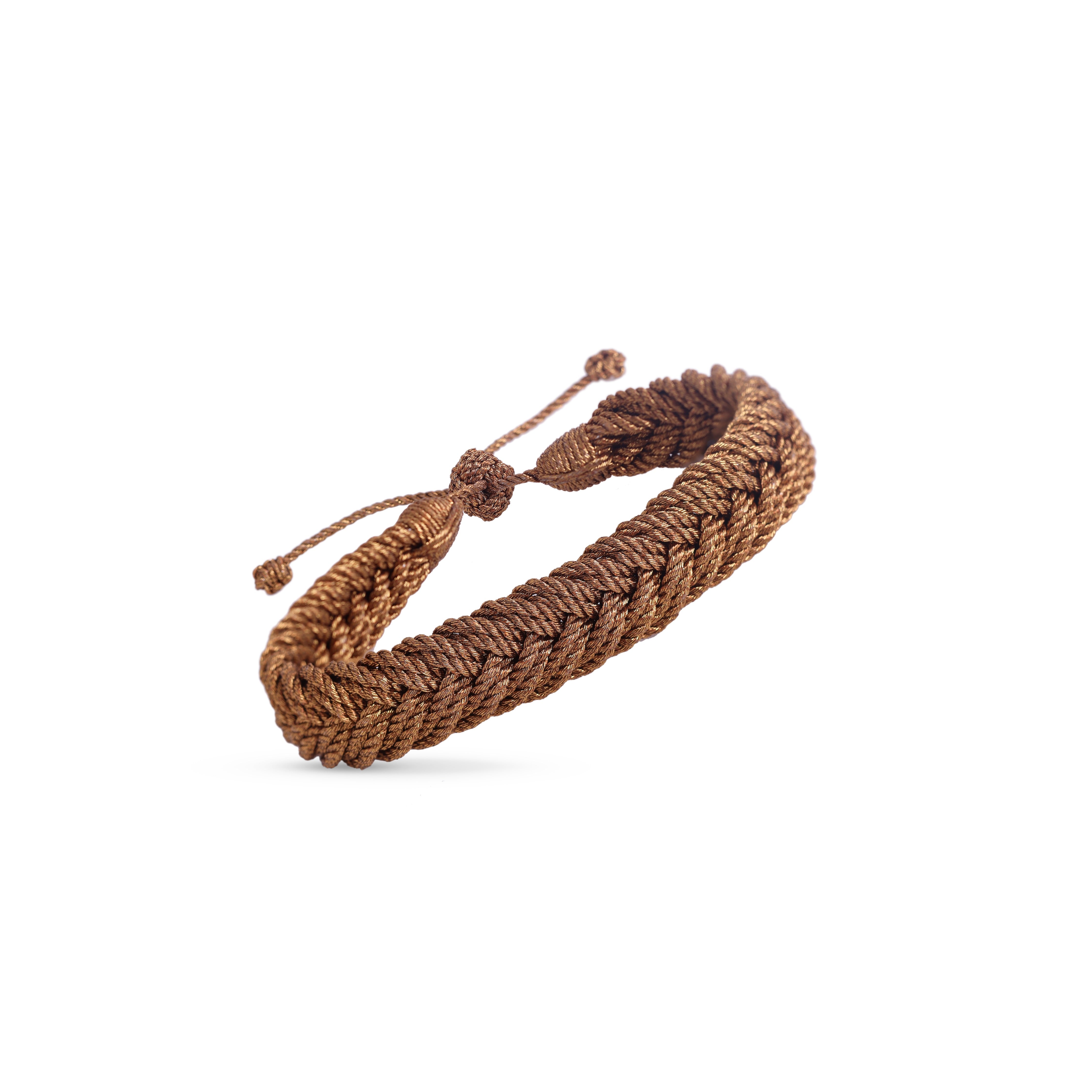 Maxi Woven Bracelet in Coffee Bean - Men