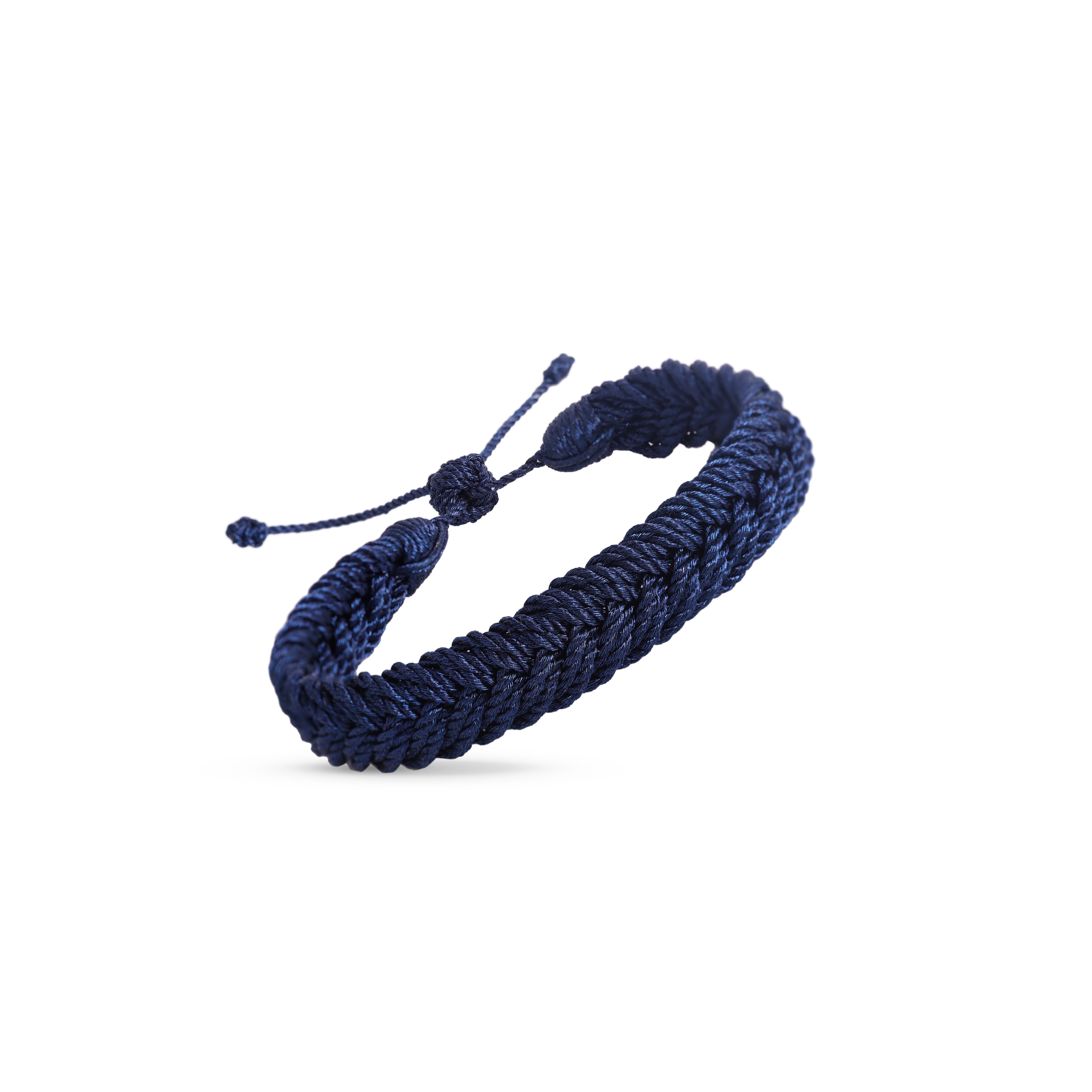 Maxi Woven Bracelet in Navy Blue - Men