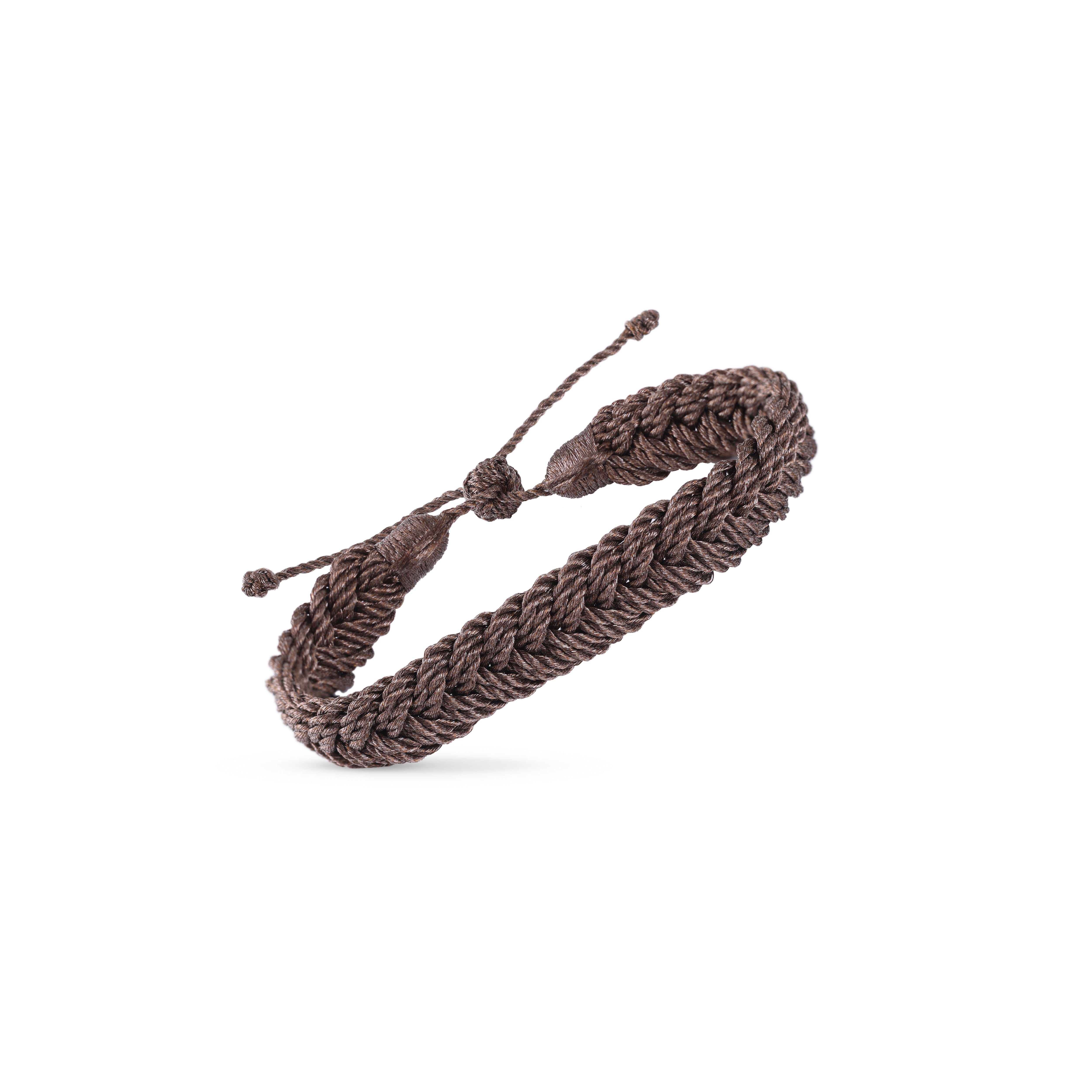 Maxi Woven Bracelet in Matte Mocha - MEN