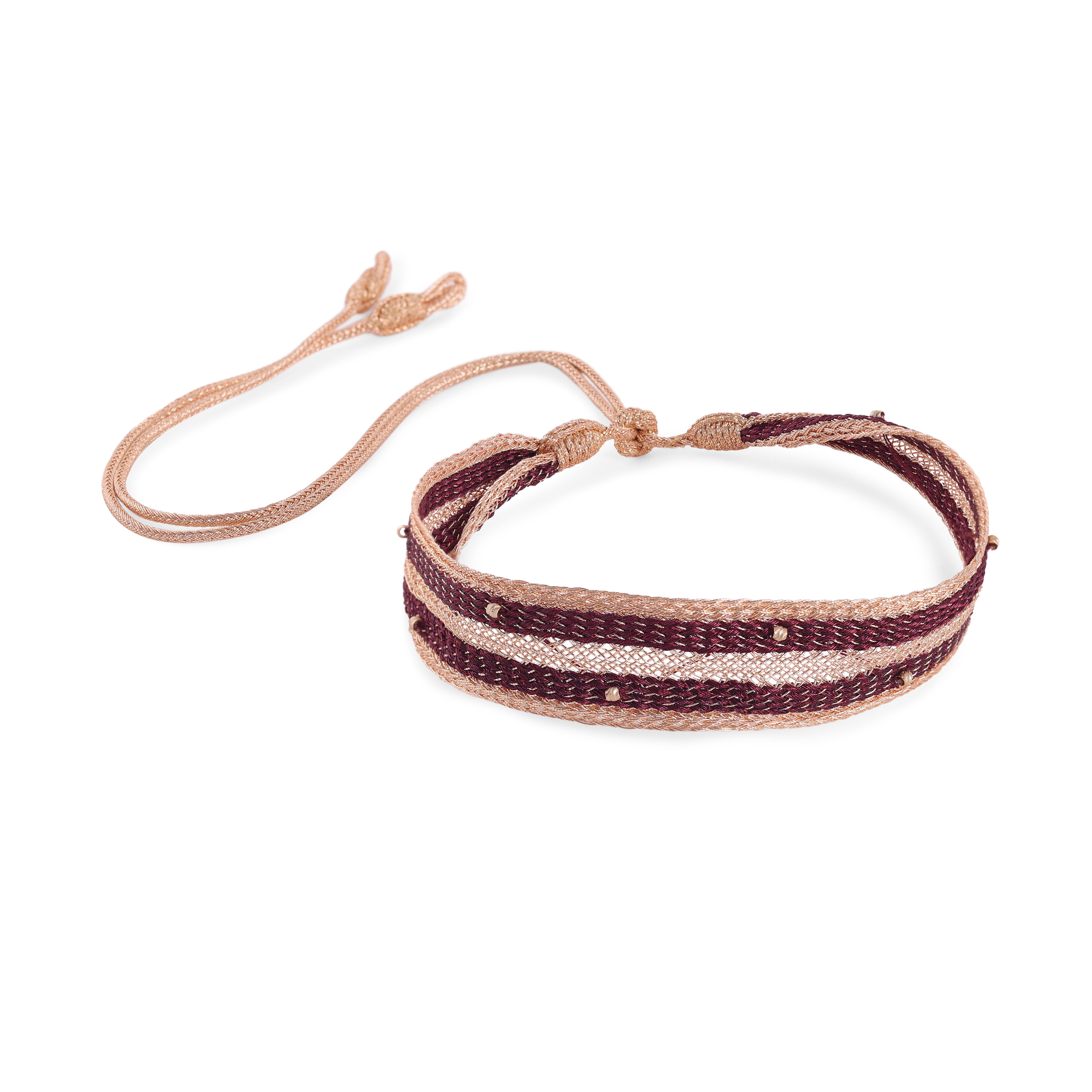 Maxi Yula n°3 Choker in Peach Grape w/ 18k gold