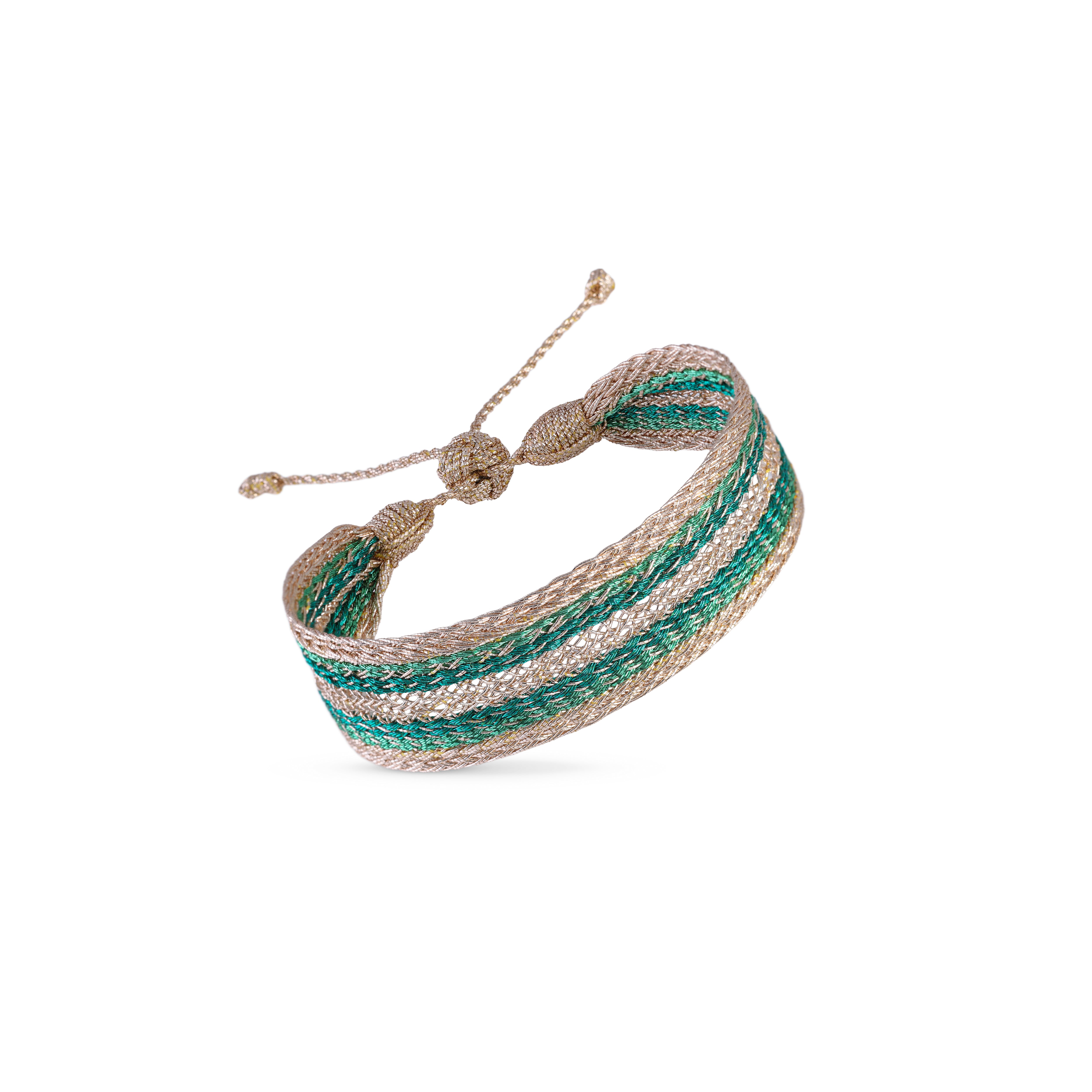 Maxi Yula nº3 bracelet in Rose Gold Mint Eucalyptus